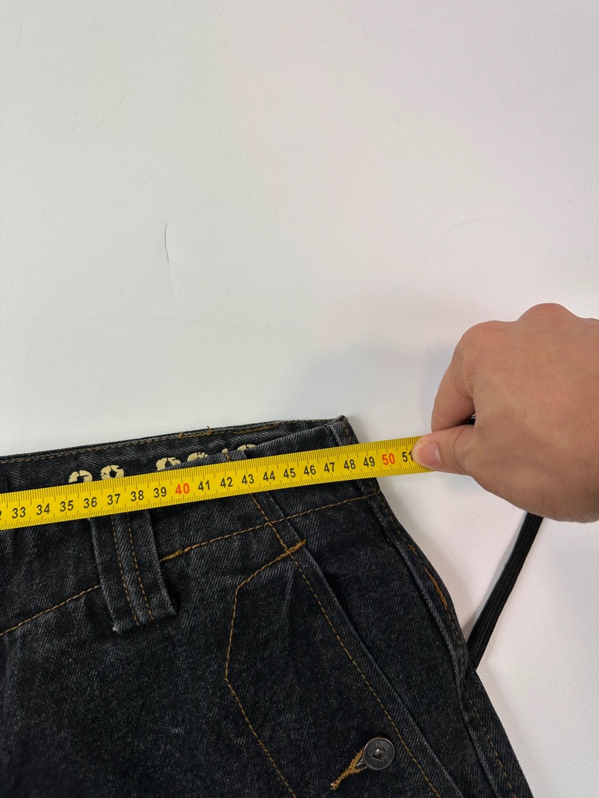 Marithe + Francois Girbaud Marithé + François Black & Blue Baggy Velcro Denim Pants Size US 36 / EU 52 - 12 Thumbnail