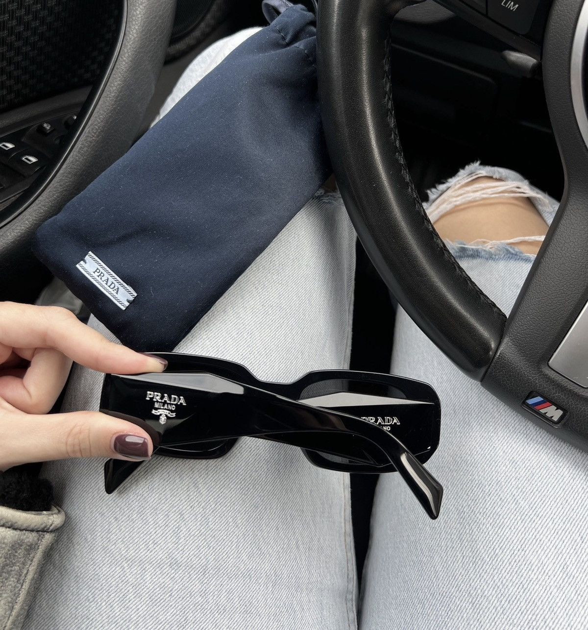 Prada PRADA Raf Simons Runway Symbole Logo Black Sunglasses SPR17W Size ONE SIZE - 2 Thumbnail