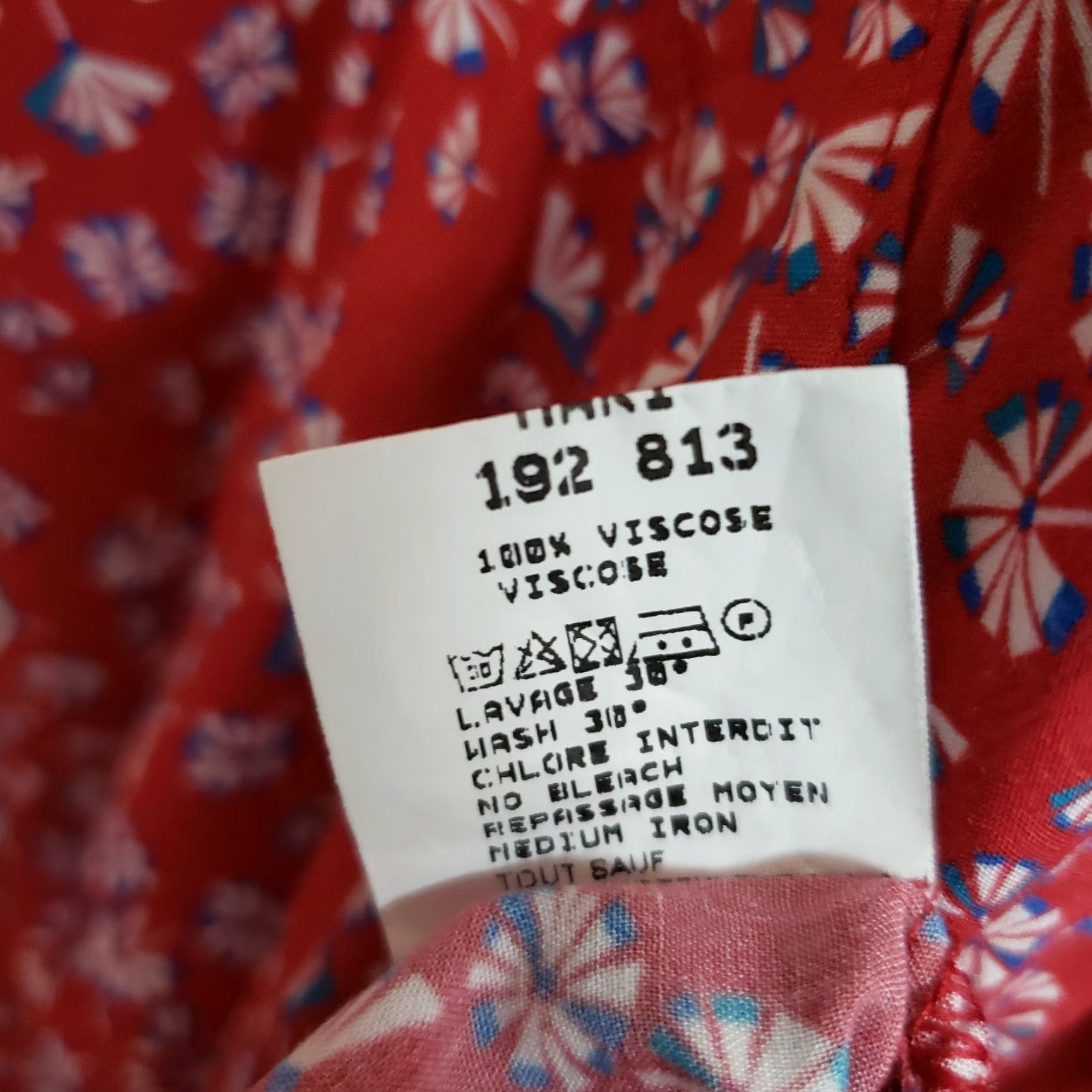 Vintage Antoine & Lili Womens Dress Printed Floral Belted Short Sleeve Pullover Red Blue Size 12 3 US Size XL / US 12-14 / IT 48-50 - 5 Thumbnail