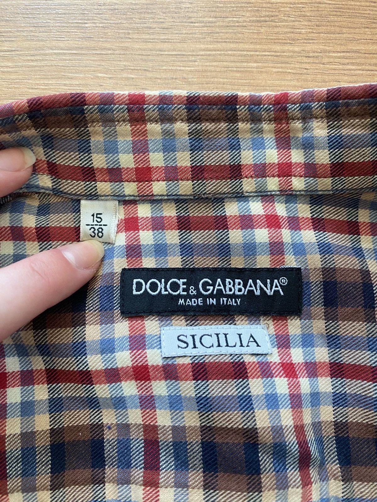 Dolce & Gabbana Dolce & Gabbana Sicilia Plaid Patchwork Button Up Size US XXS / EU 40 - 4 Thumbnail