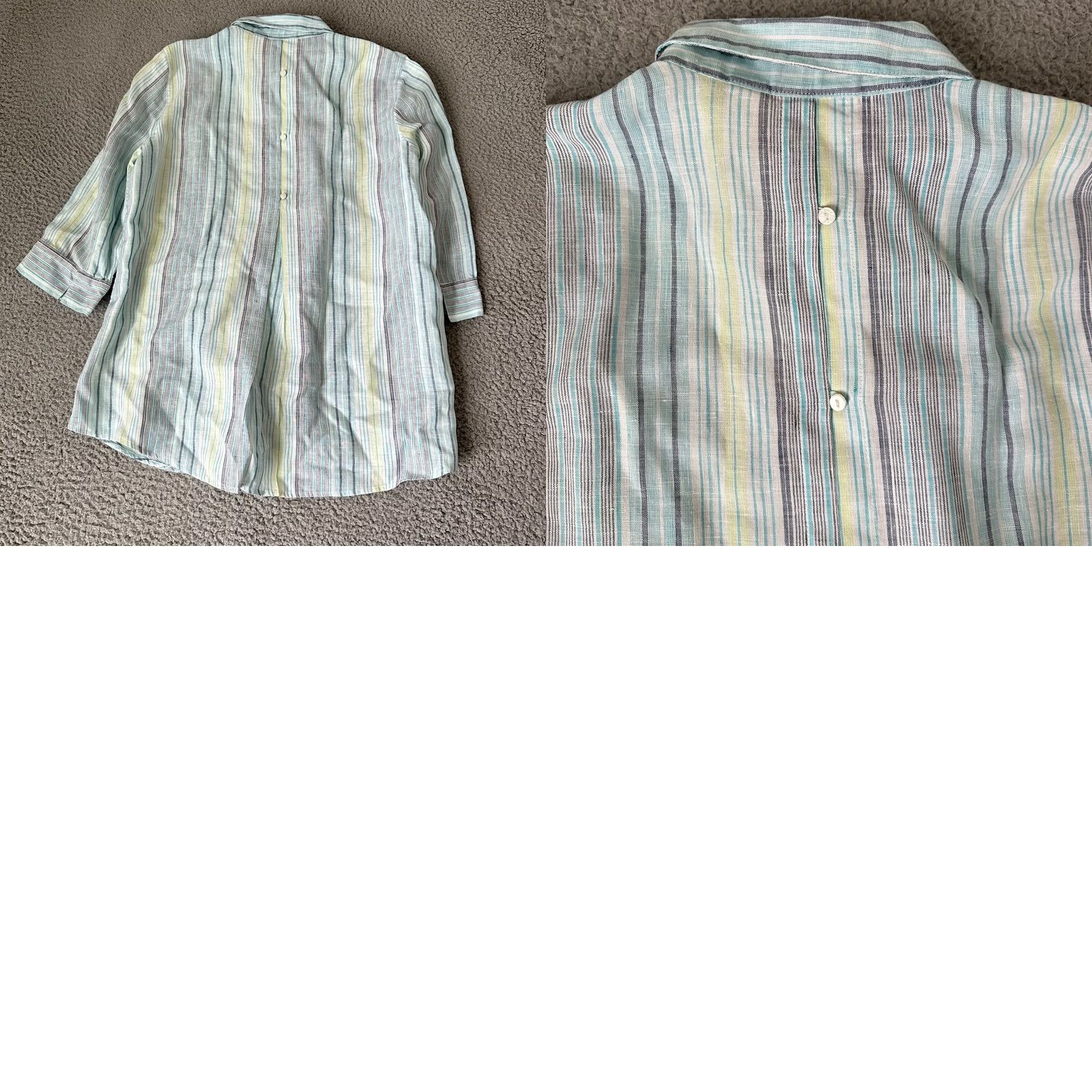 Vintage VINTAGE Chico's Shirt Womens 0P Petite Blue Linen Button-Up Blouse LS? Size XS / US 0-2 / IT 36-38 - 9 Thumbnail