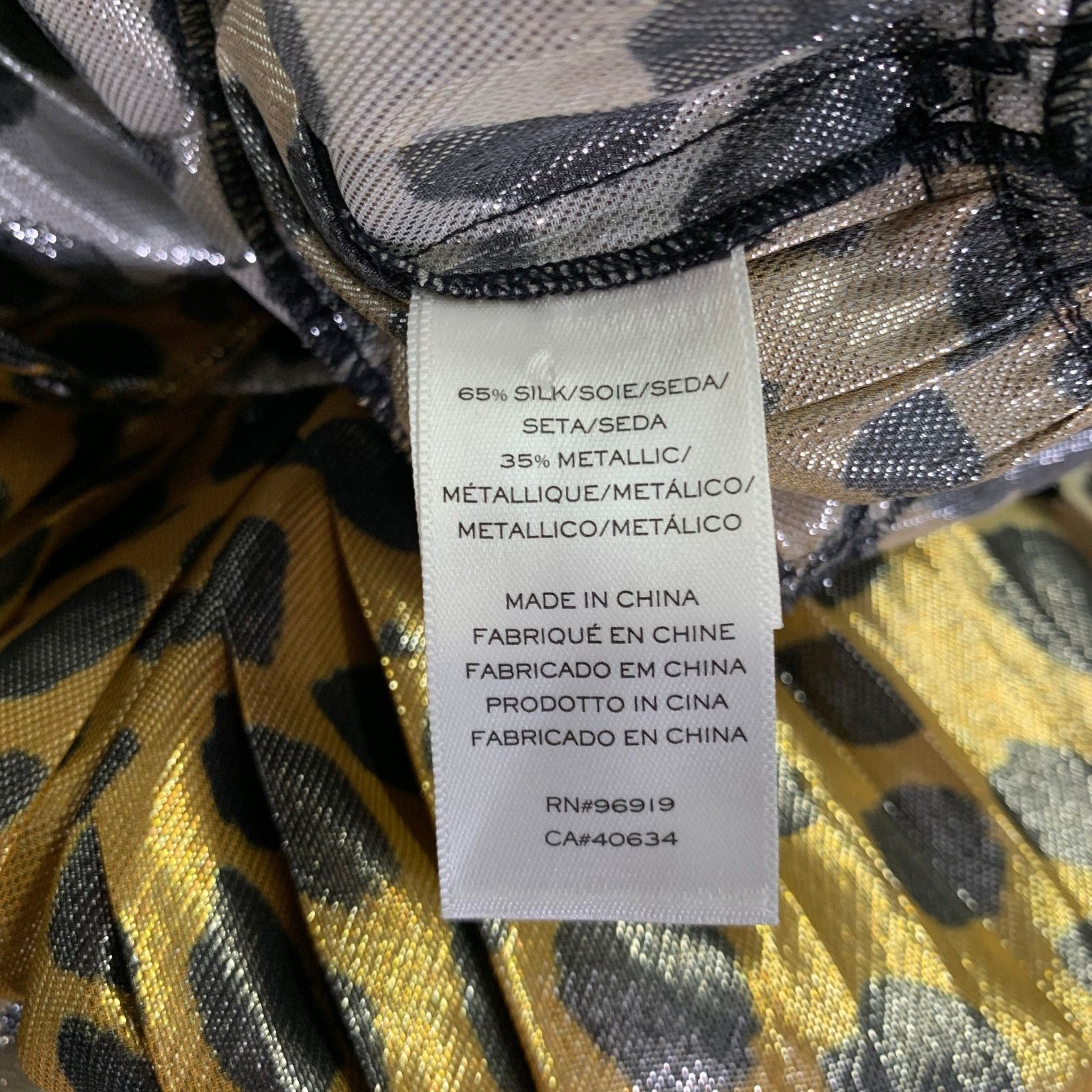 Marc Jacobs Size 2 Gold Black Silk Metallic Animal Print Pleated Dress Size XS / US 0-2 / IT 36-38 - 7 Thumbnail