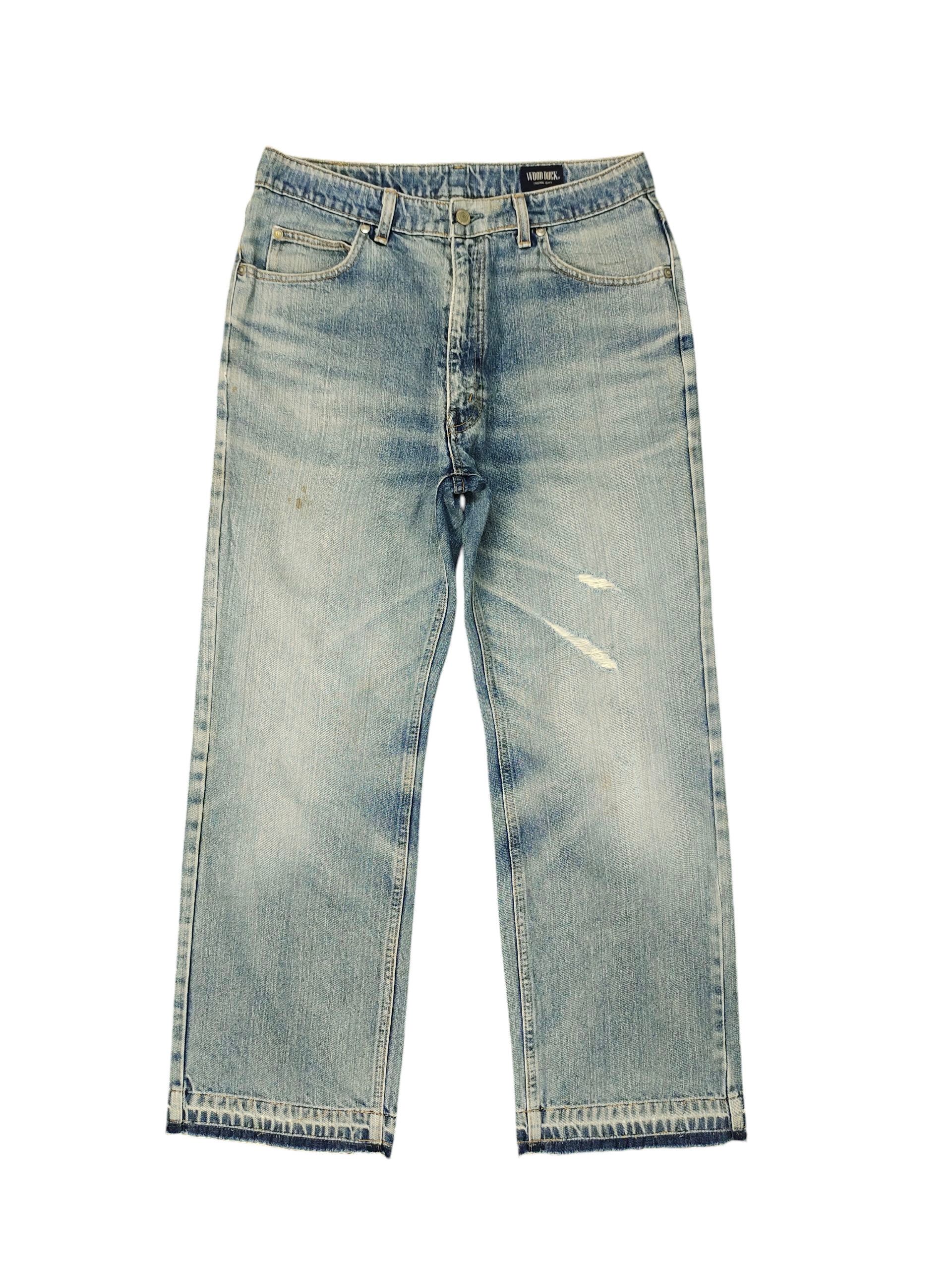 Comme des Garcons × Undercover Vintage Woodduck Japan Clawmark Distress Faded Denim Jeans Size US 32 / EU 48 - 1 Thumbnail