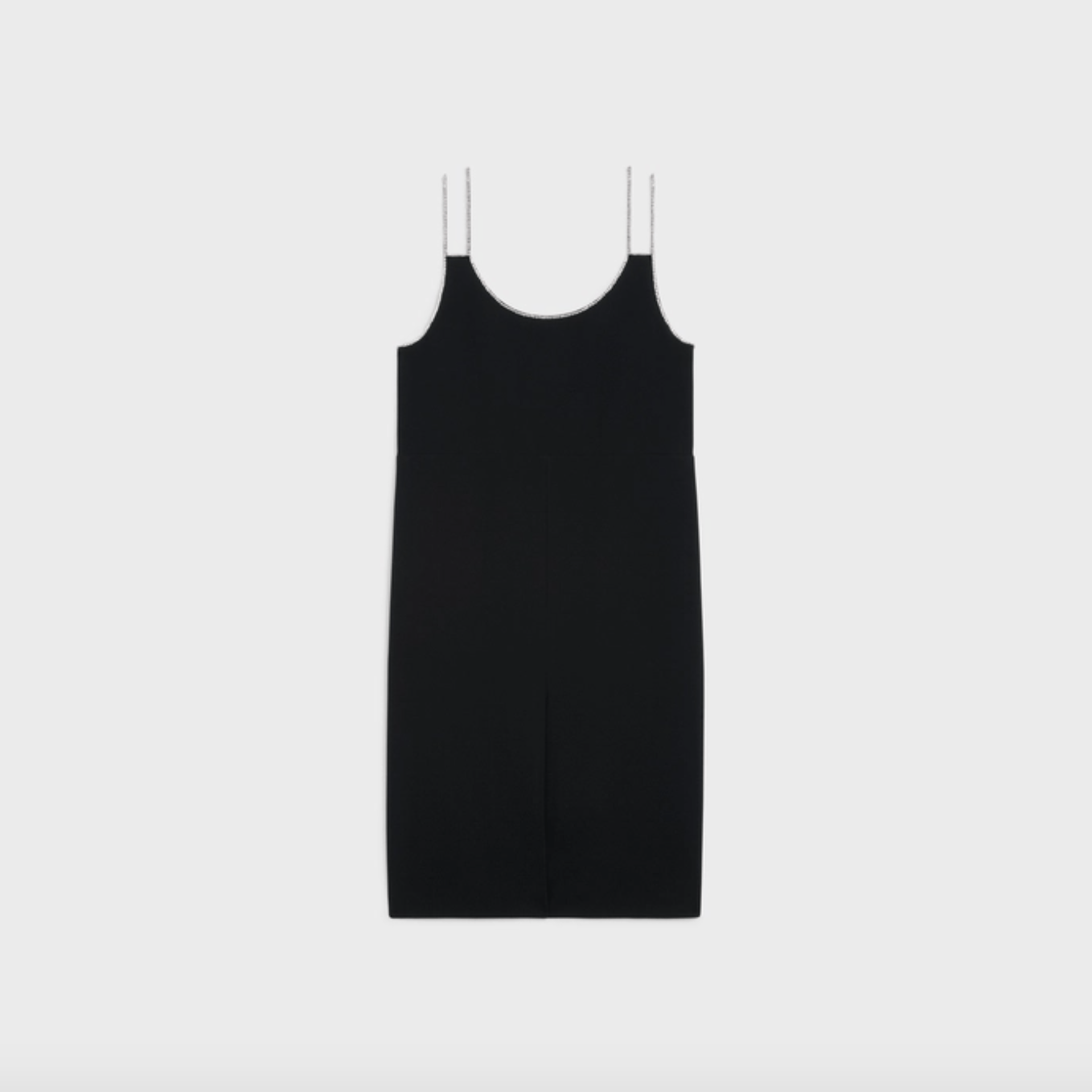 image of Celine O1W1Db10324 Midi Dress In Black, Women's (Size XL)