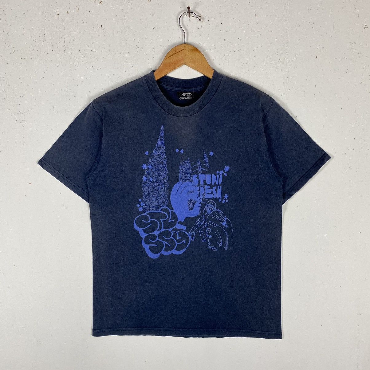 Stussy VINTAGE STUSSY STUPID FRESH SUNFADED TEE Size US S / EU 44-46 / 1 - 2 Thumbnail