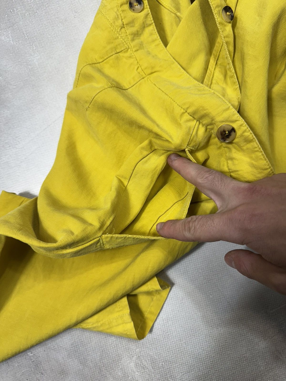 Kenzo Kenzo Woman's Linen Set Jacket &Cropped Capri Pants Yellow Size XS / US 0-2 / IT 36-38 - 14 Thumbnail