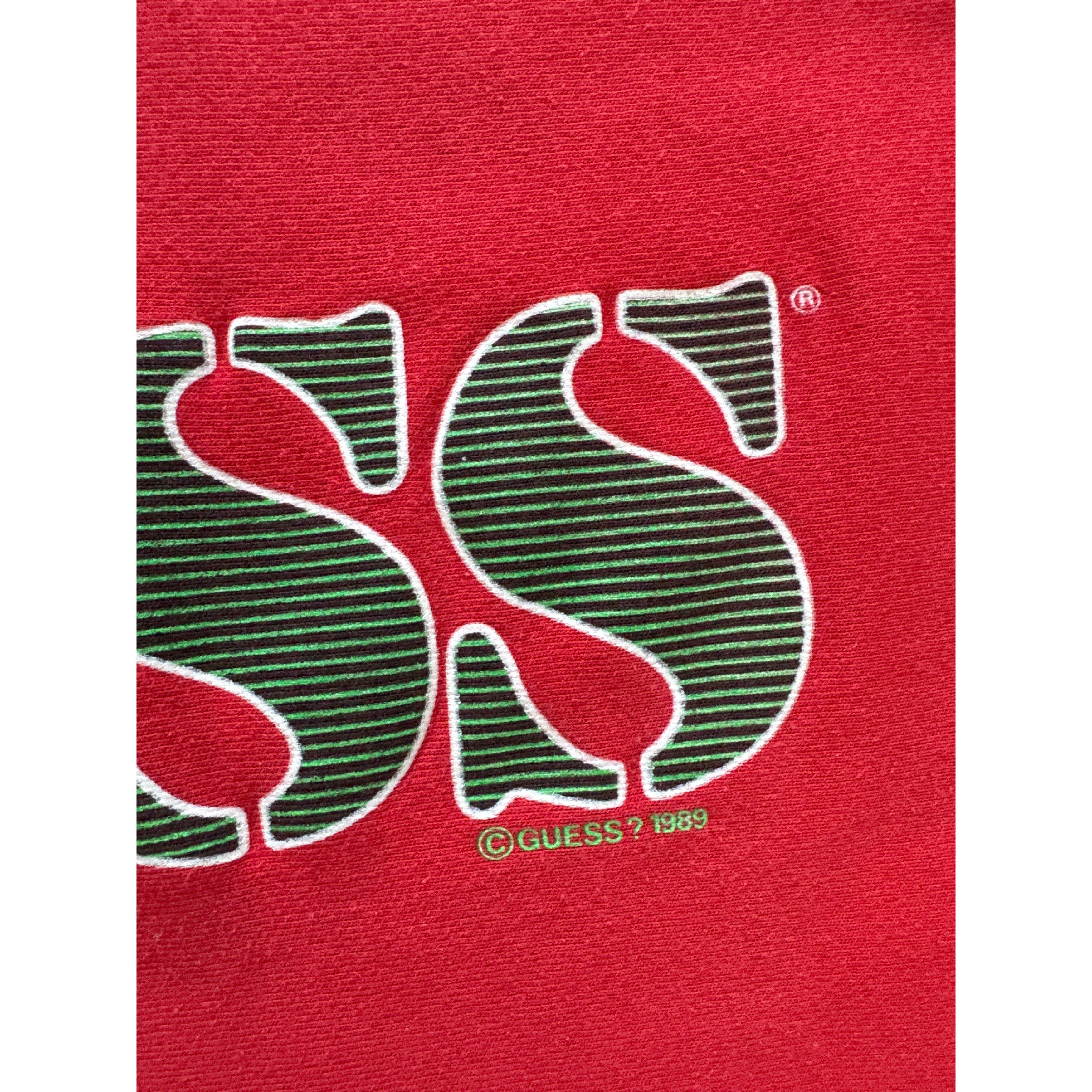Guess Vintage 1989 Guess USA Goes First Class Cropped Sweatshirt Size US S / EU 44-46 / 1 - 3 Thumbnail