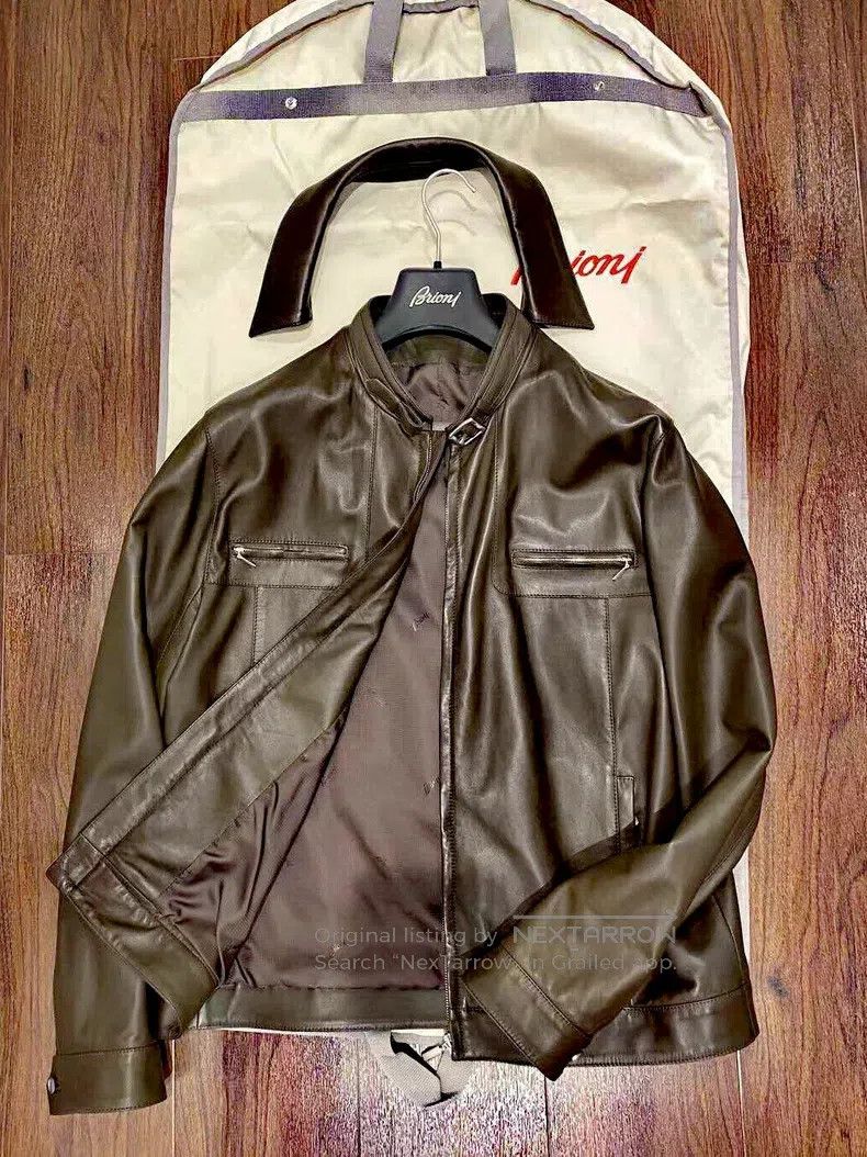 Brioni Brioni Leather jacket Size US L / EU 52-54 / 3 - 2 Thumbnail