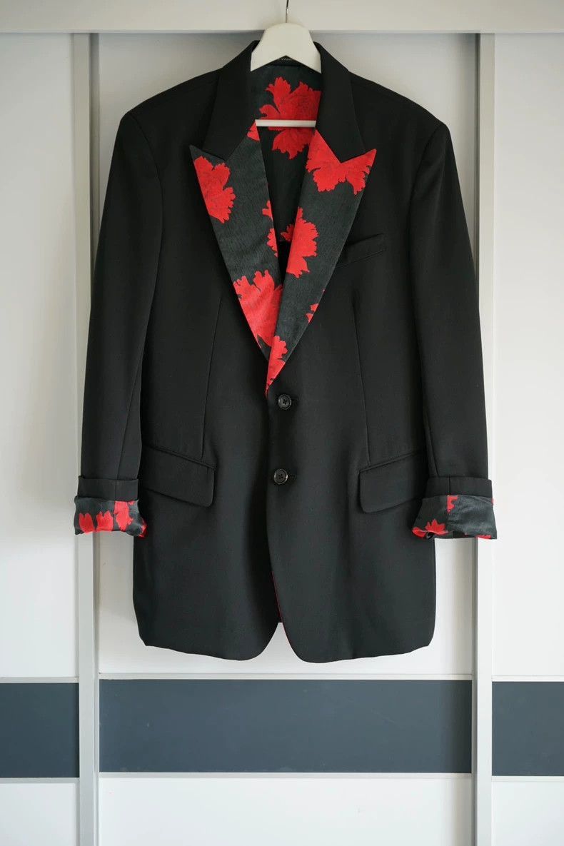 Yohji Yamamoto Yohji Yamamoto Yohji Yamamoto Floral Wool Blazer Size US M / EU 48-50 / 2 - 1 Thumbnail