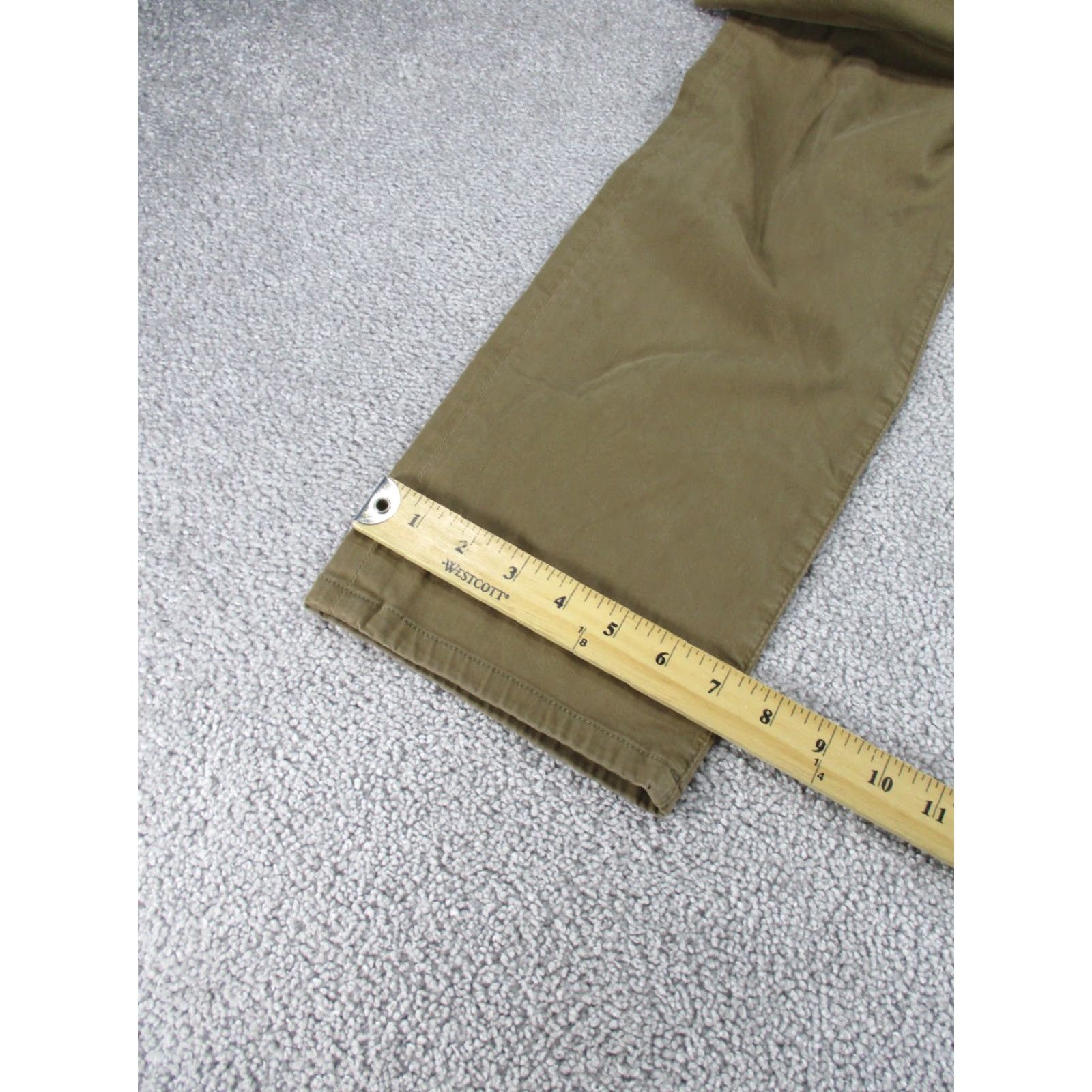 Vintage AG Adriano Goldschmied Pants Slim Chino Men 34 Tan Brown Adult Regular 30 In Front Flat Front Knit Fabric City Logo Preppy Used Mens Size US 34 / EU 50 - 7 Thumbnail