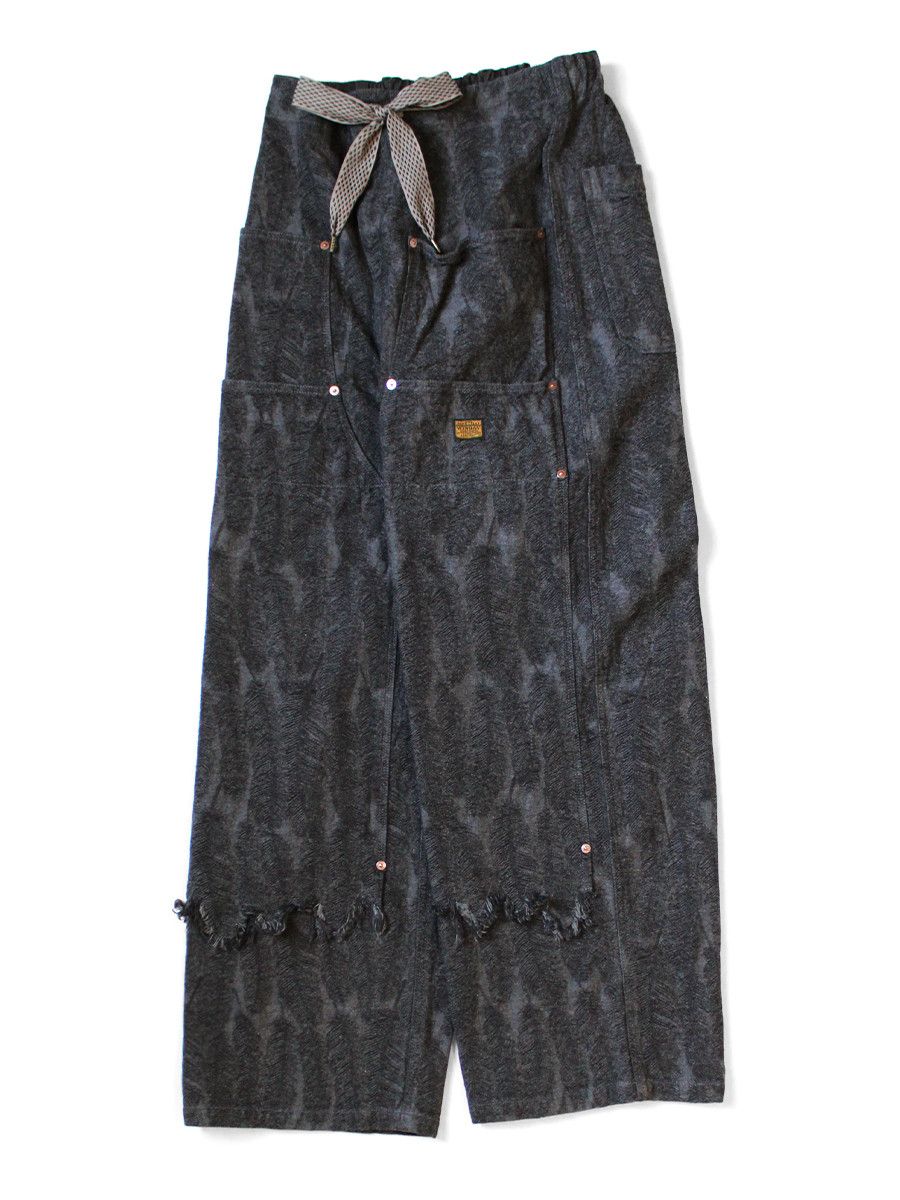 Kapital Kapital 12oz Magpie Denim W Knee Easy Baggy Pants black XL Size US 36 / EU 52 - 2 Thumbnail
