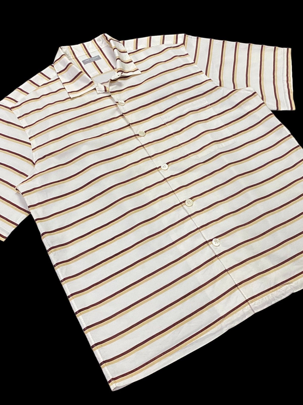 Comme des Garcons Homme AD 2002 Comme Des Garçons Homme Striped Shorts Sleeve Shirts Size US M / EU 48-50 / 2 - 17 Thumbnail