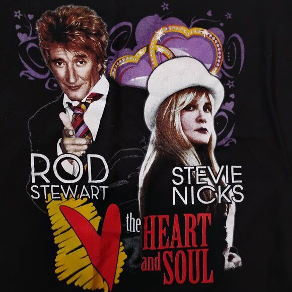 Band Tees Rod Stewart Stevie Nicks The Heart And Soul Tour T-Shirt Size US M / EU 48-50 / 2 - 1 Thumbnail