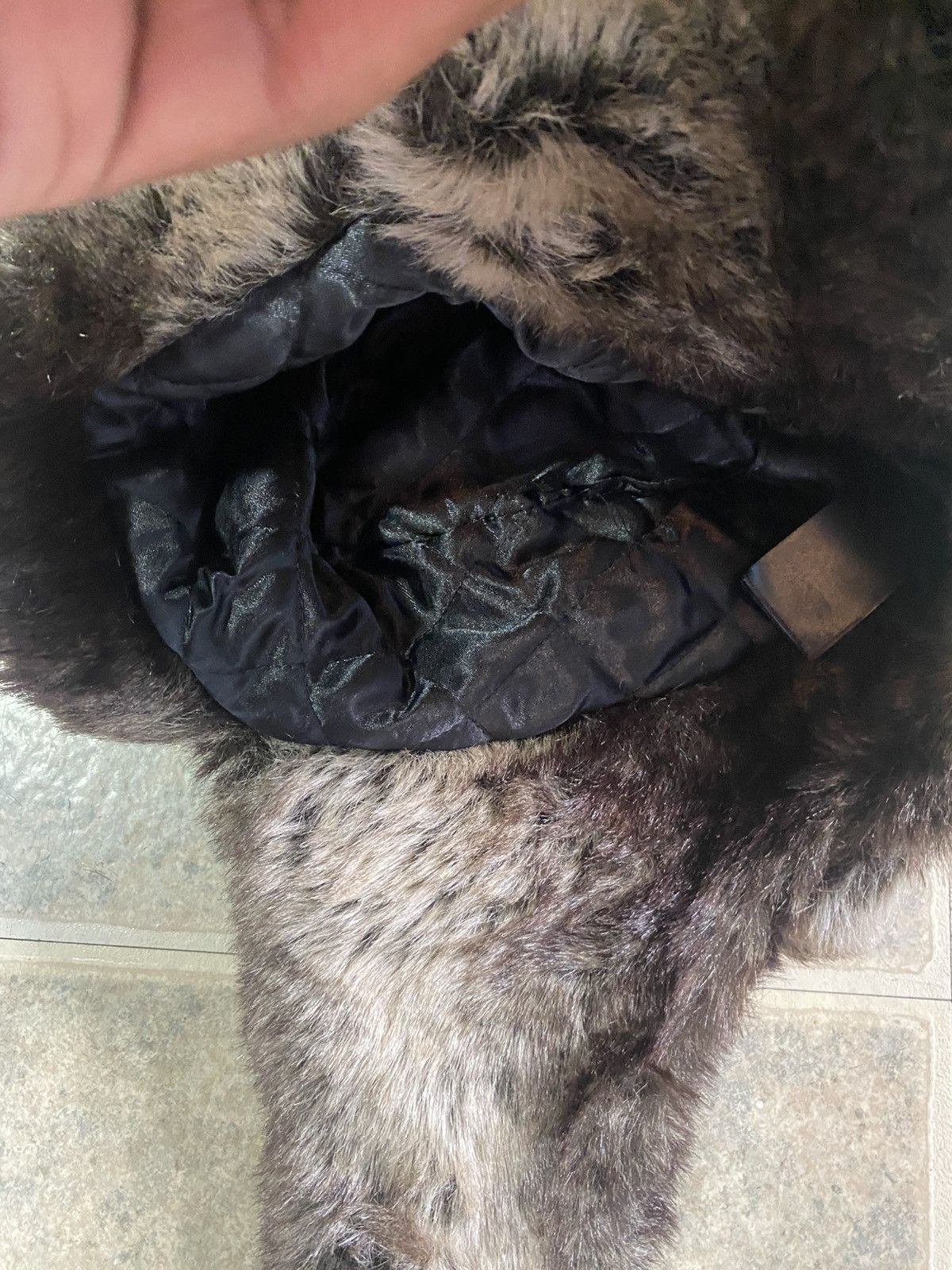 Other Vintage Y2K fur aviator hat black gray size small Size ONE SIZE - 3 Thumbnail