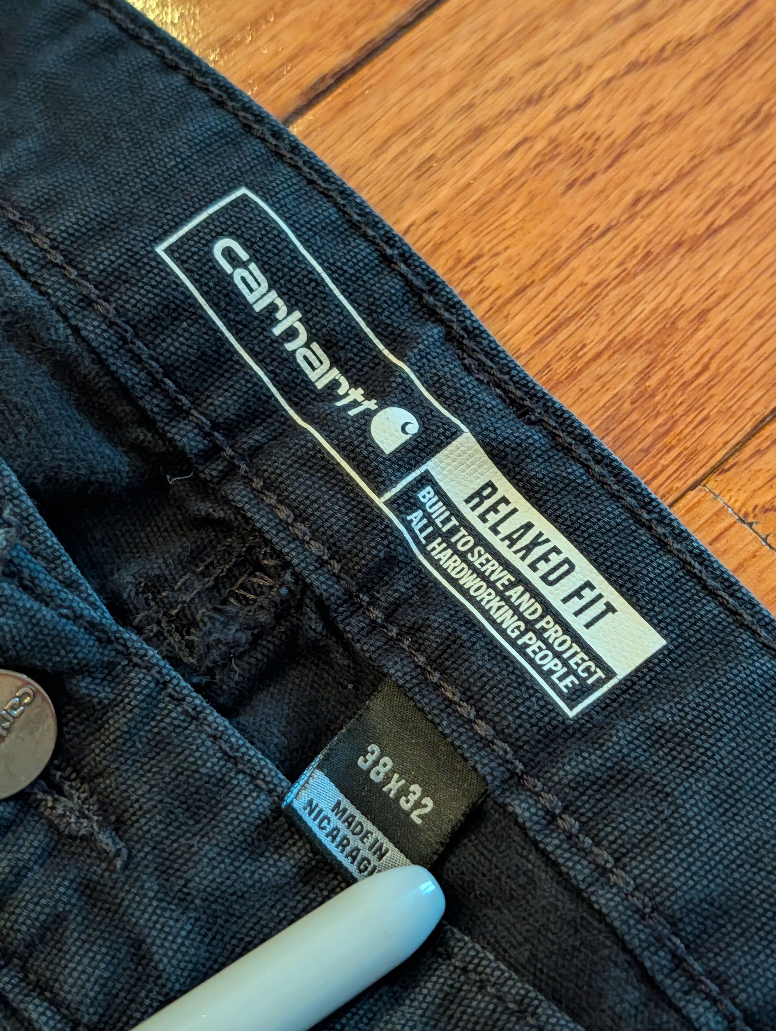 Carhartt Carhartt Black Relaxed Fit Carpenter Work Pants Men’s 38x32 Size US 38 / EU 54 - 4 Thumbnail