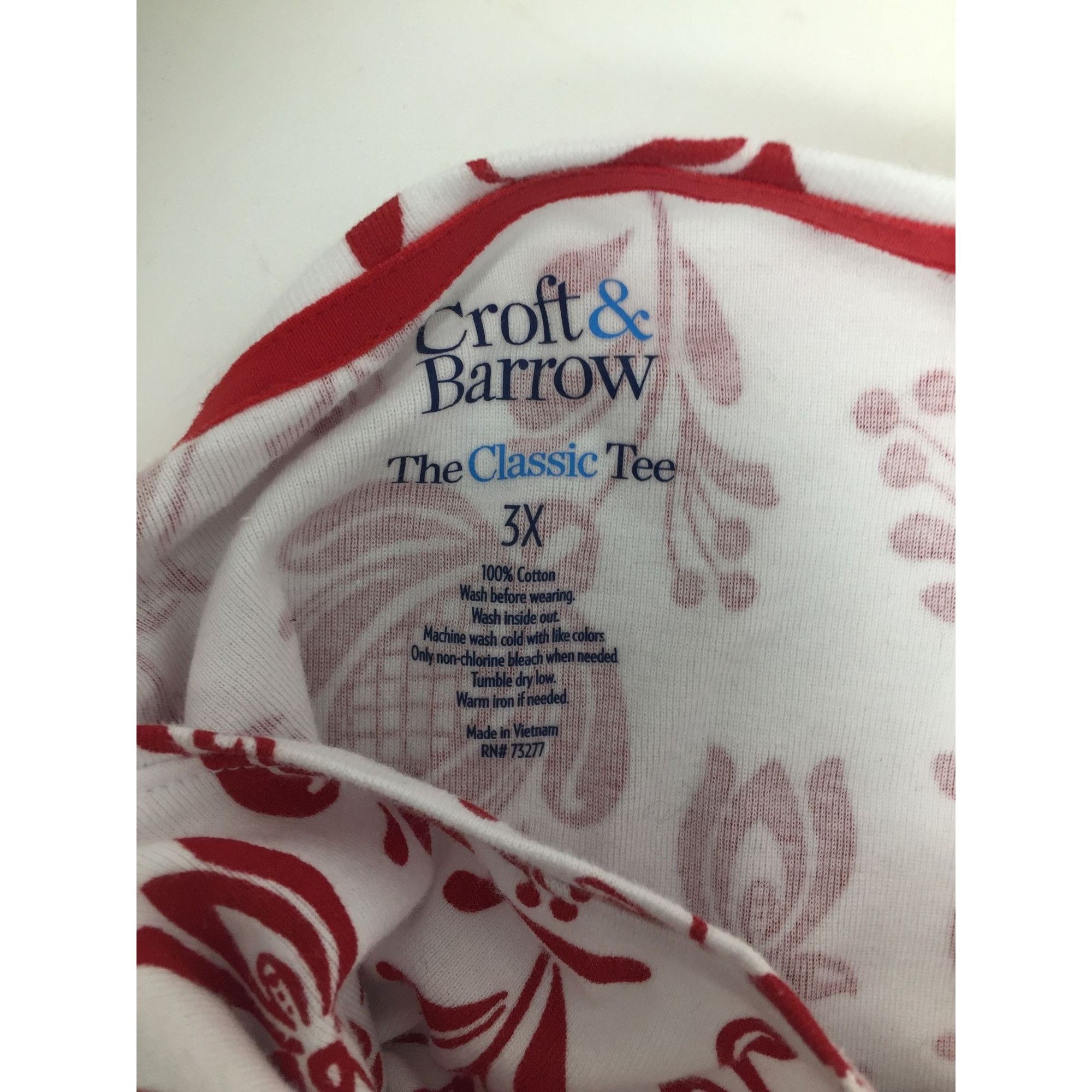 Croft & Barrow Croft & Barrow The Classic Tee Womens Size 3X (Red and white Size 3XL / US 20-22 - 2 Thumbnail