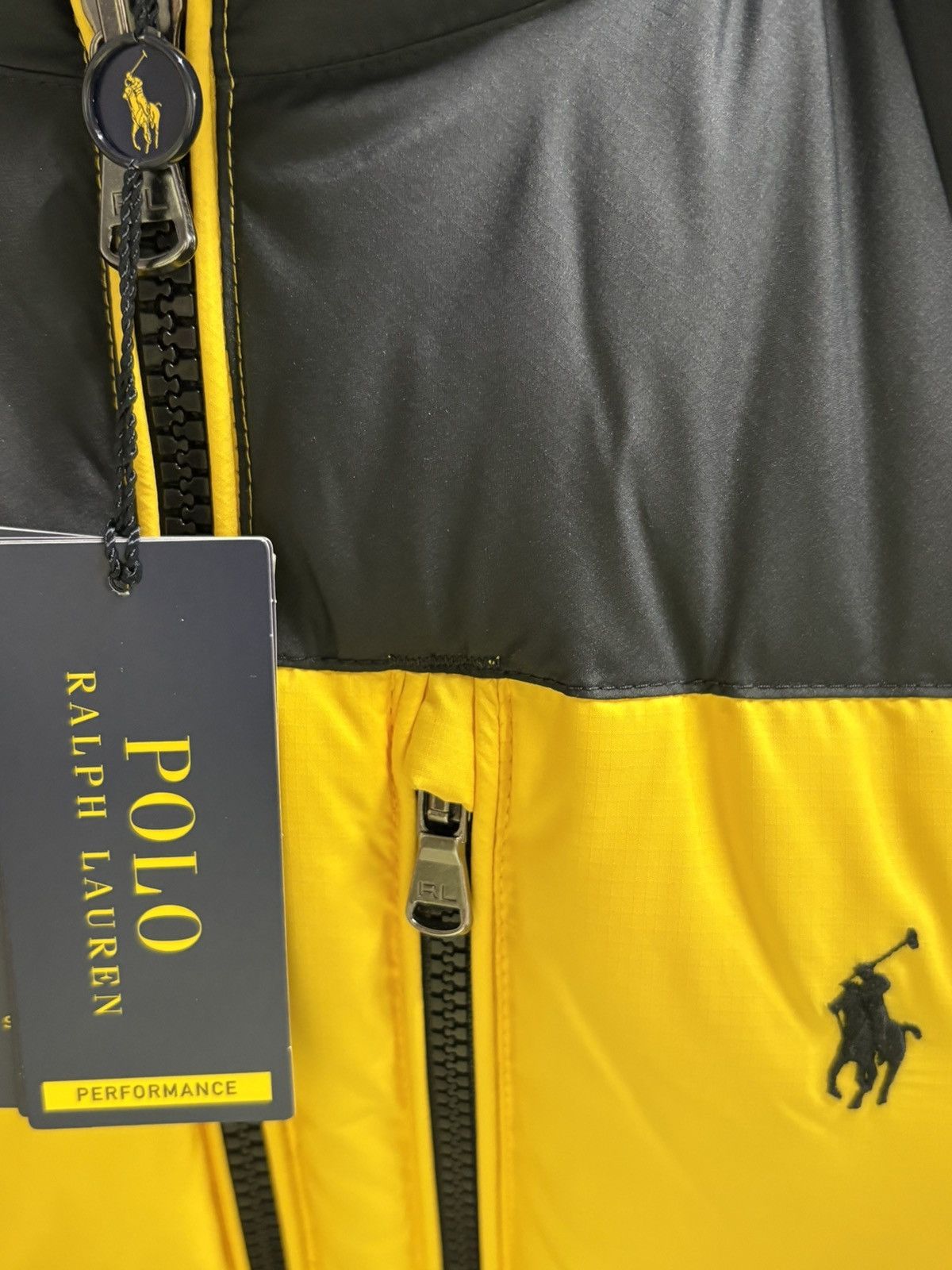 Polo Ralph Lauren Yellow & Black Hooded Puffer Jacket Ralph Lauren Men M Size US M / EU 48-50 / 2 - 6 Thumbnail