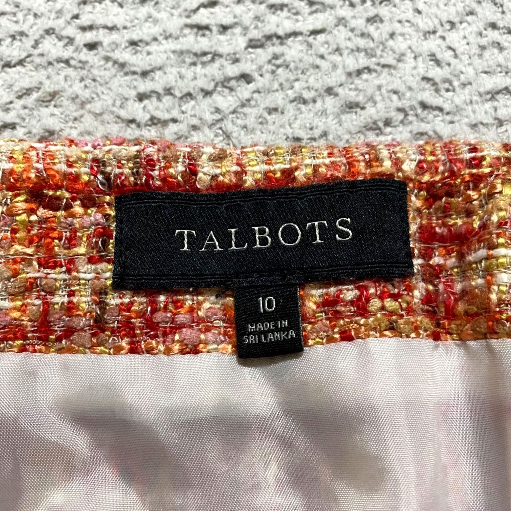 Talbots Talbots Womens 10 Skirt Multicolor Tweed Pencil Straight Office Business Lined Size 32" / US 10 / IT 46 - 3 Thumbnail