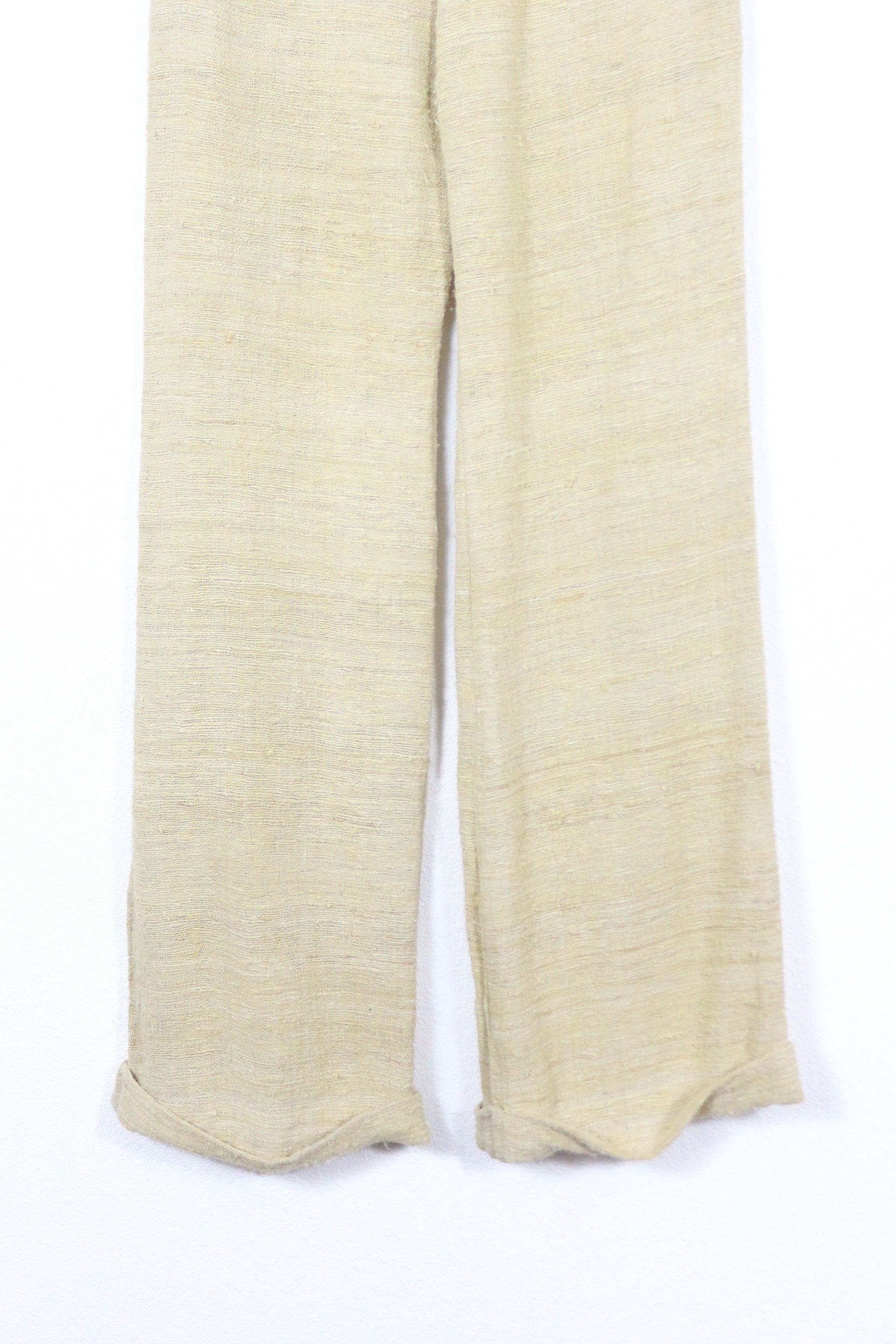 Chloe Chloe Ecru Beige Silk Unstructured Trousers Pants 38 Size 27" / US 4 / IT 40 - 3 Thumbnail