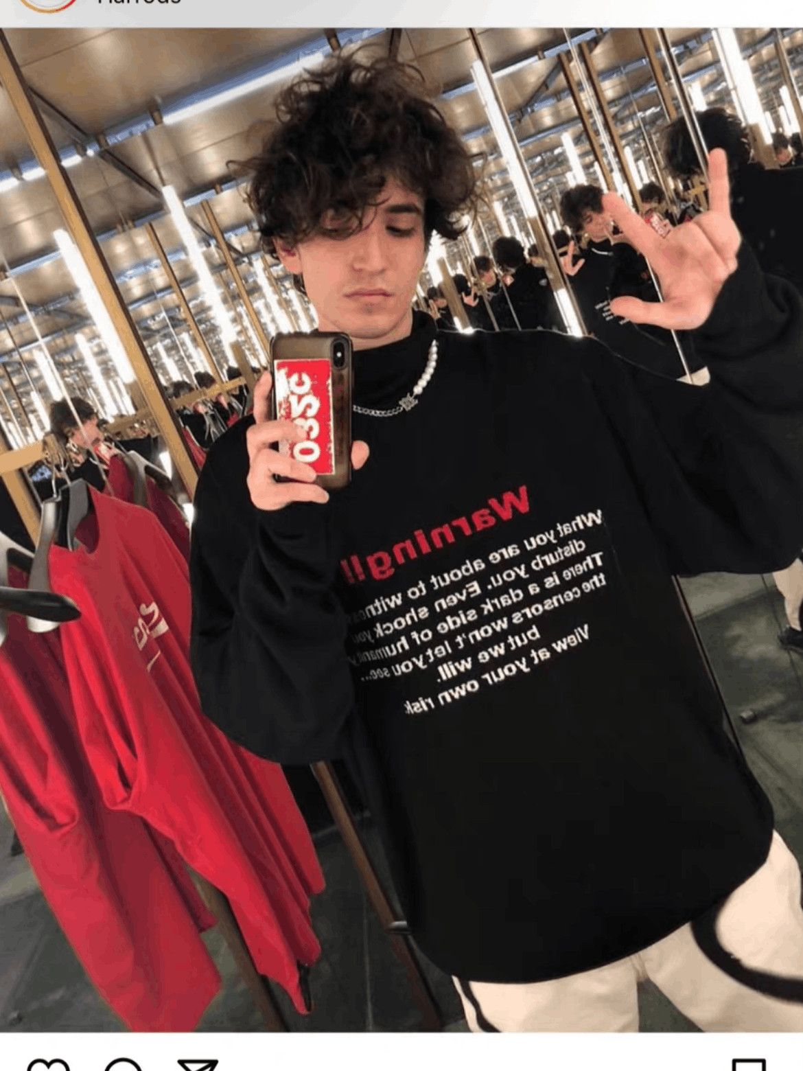 Vetements Vetements Vetements Warning Slogan Knitwear Hi-neck-2506 Size US S / EU 44-46 / 1 - 7 Thumbnail