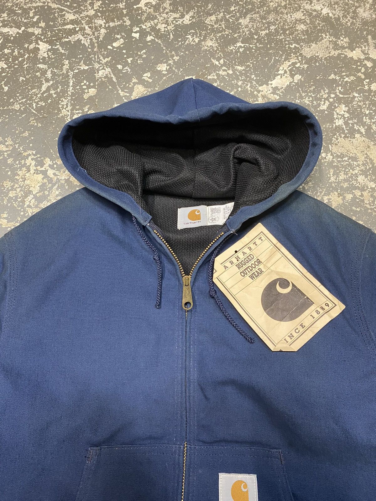 Carhartt × Vintage Vintage Carhartt Blue Hooded Active Jacket JR102 New Size US S / EU 44-46 / 1 - 12 Thumbnail