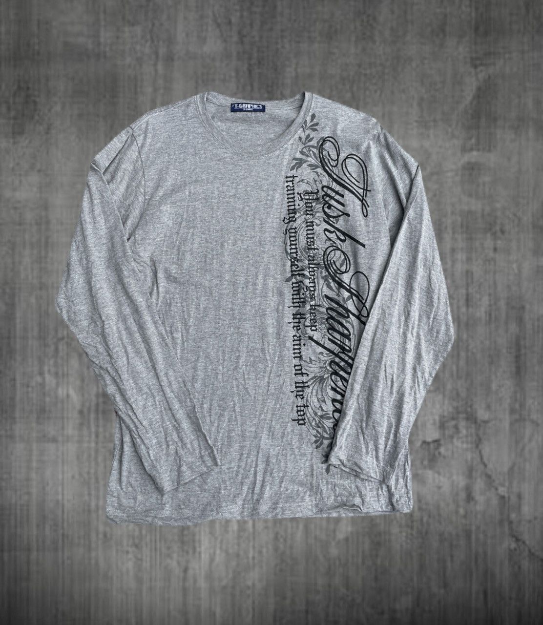 2000s Japanese archive Vkei Gyaruo Poem Long Sleeve Tee Y2K