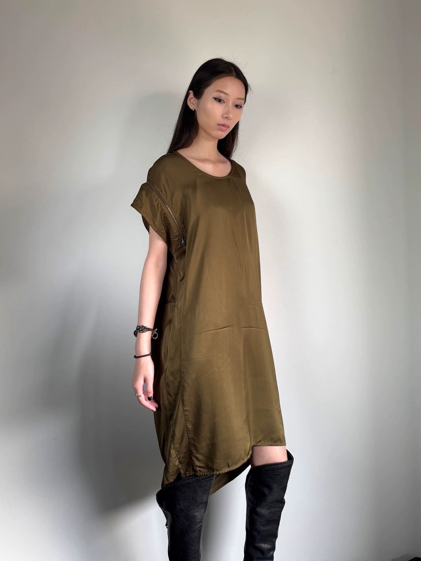Vintage Vintage Italian Drop Deconstructed Draped Crewneck Dress Size S / US 4 / IT 40 - 4 Thumbnail
