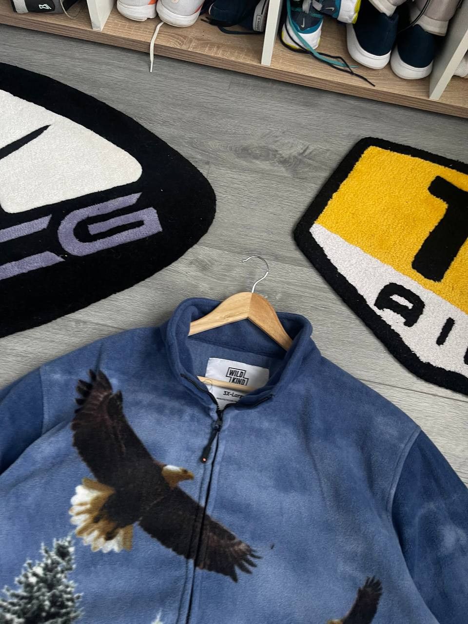 Vintage Vintage fleece Eagle Sherpa full print art animal gorpcore Size US XXL / EU 58 / 5 - 2 Thumbnail