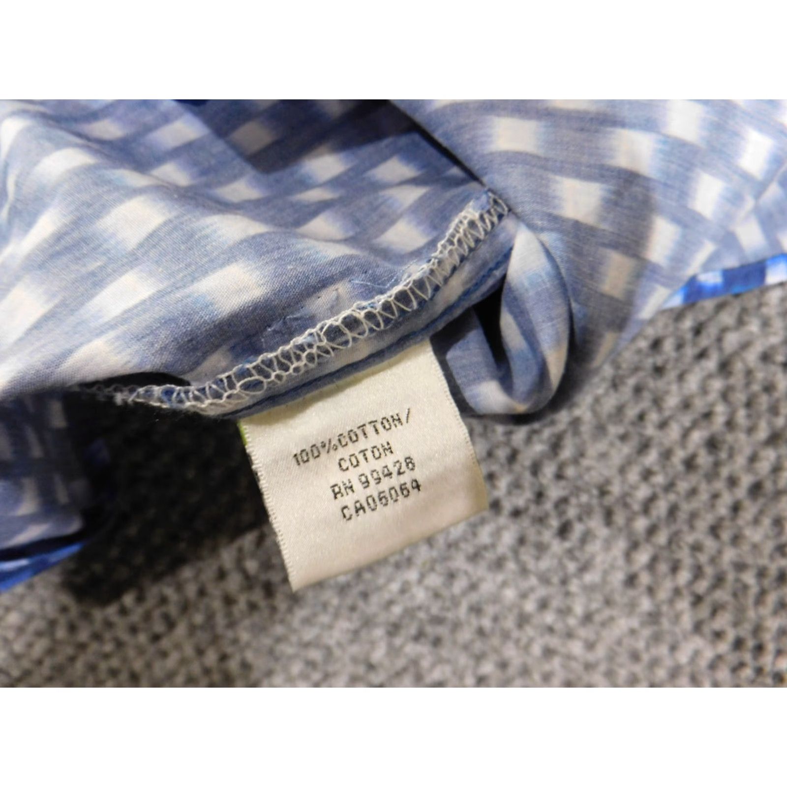 BUGATCHI Bugatchi Mens Button-Up Shirt Collar Down Long Sleeve Geometric Blue Cotton Knit Casual Regular M Size Adult Mens Size US M / EU 48-50 / 2 - 5 Thumbnail
