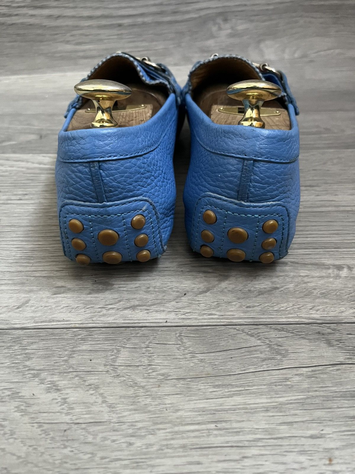 Gucci Gucci horsebit blue leather driving loafers sz 42 Size US 9 / EU 42 - 6 Thumbnail
