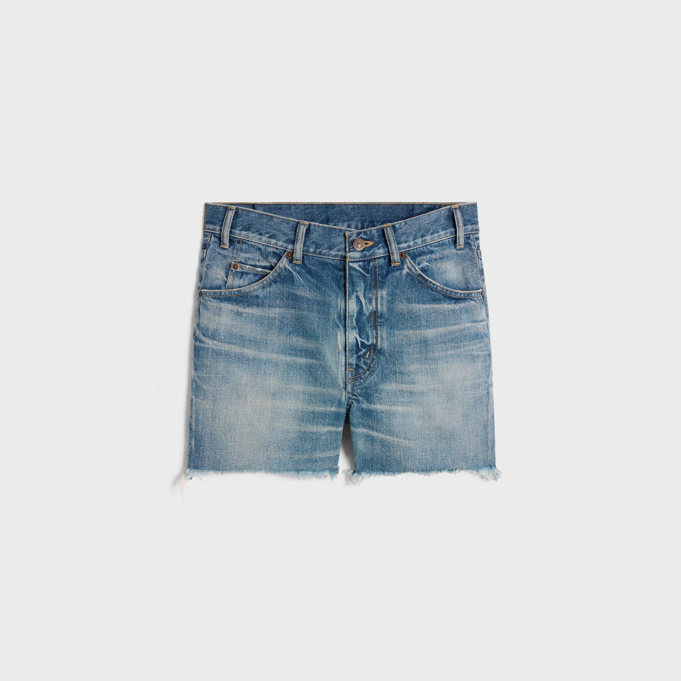 Celine SKATE SHORTS IN ELECTRIC SKY WASH DENIM Size 24" / US 00 / IT 34 - 1 Thumbnail