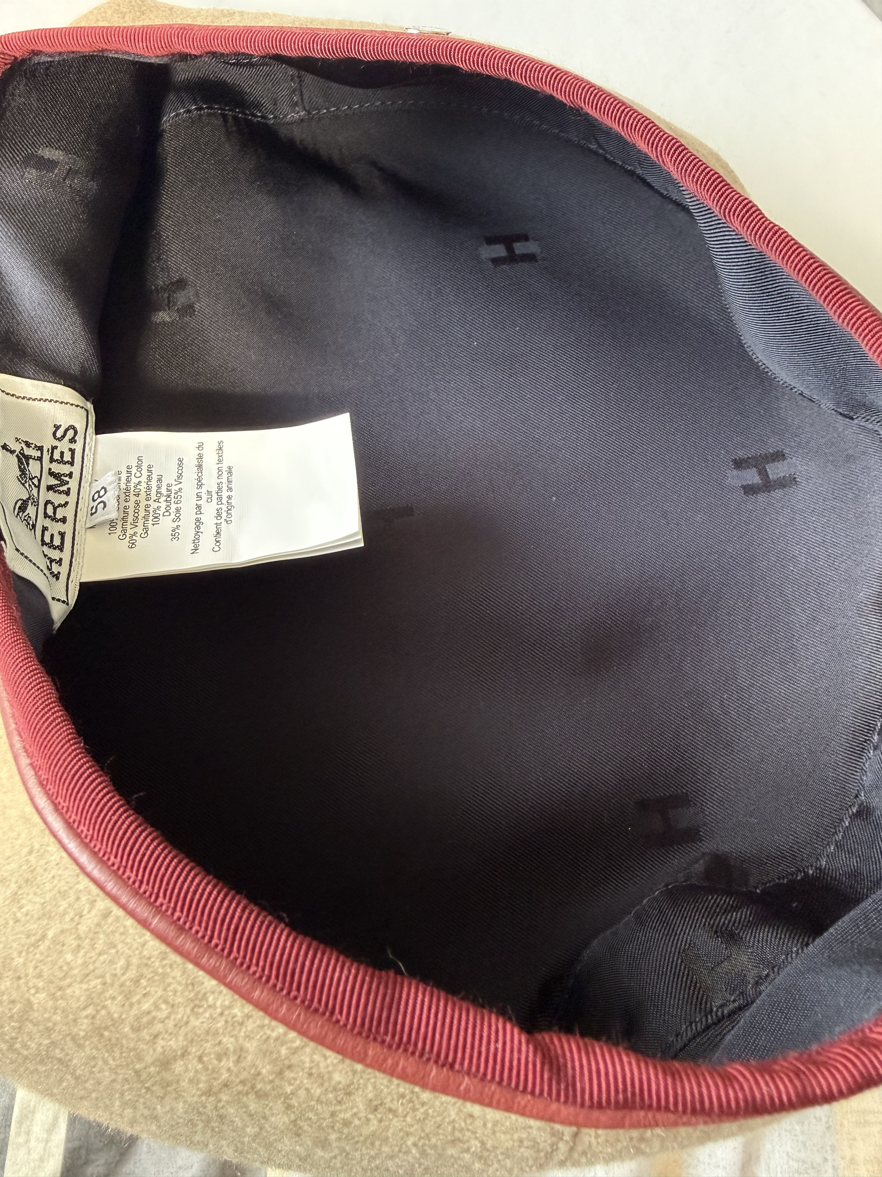 Hermes Hermes Camel Cashmere Saint Honore Serie Beret Size 58 Size ONE SIZE - 11 Thumbnail