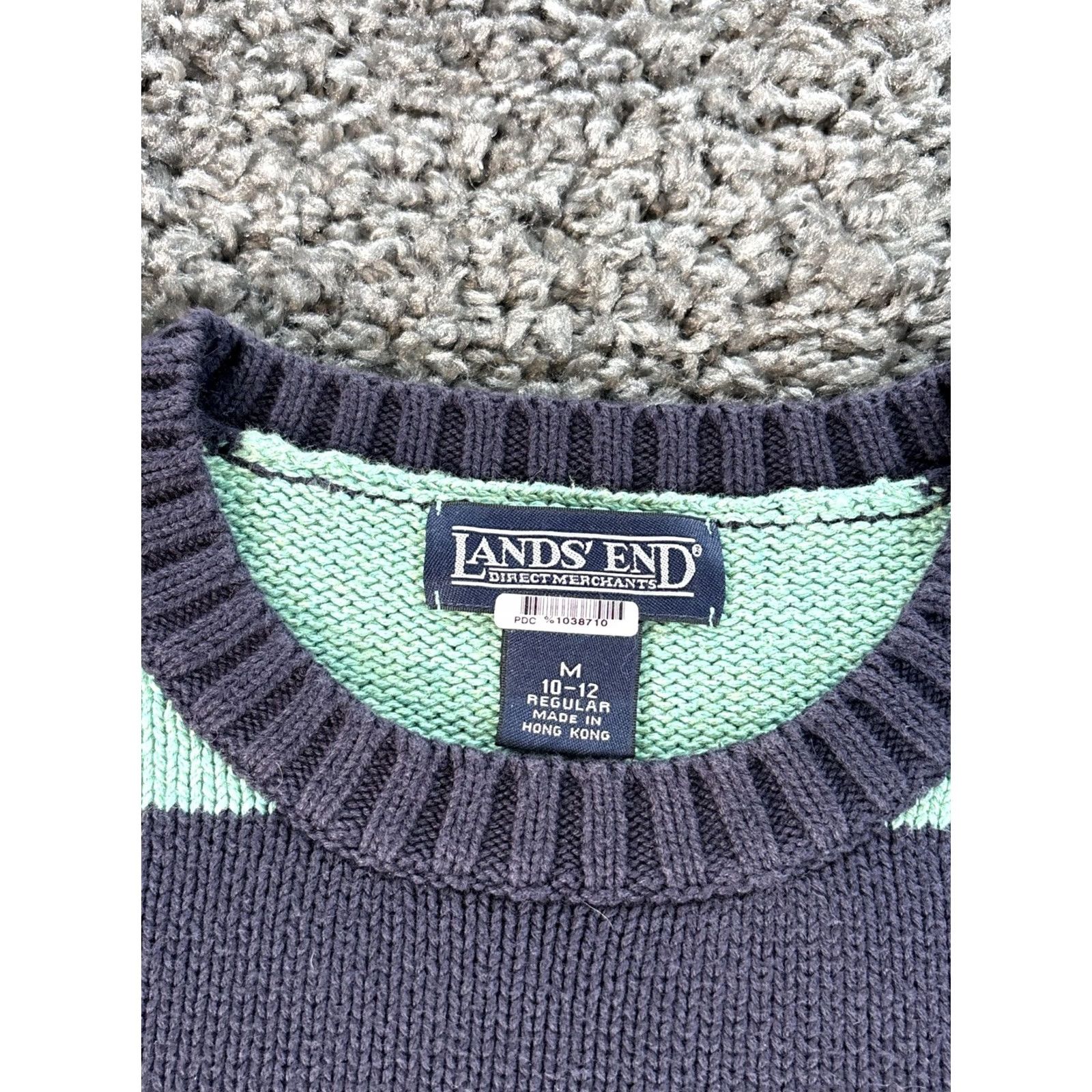 Lands' End VINTAGE Lands' End Sweater Wool Knit Crew Neck Green M Womens Pullover 90s Boho Hipster Grunge Punk fall winter spring Size M / US 6-8 / IT 42-44 - 4 Thumbnail