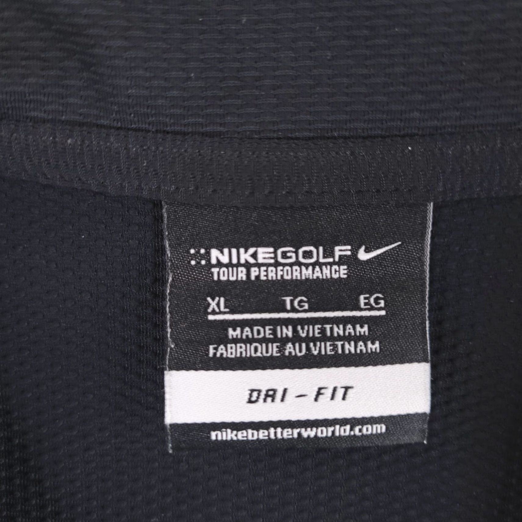 Nike Nike Golf Polo Shirt Mens XL Black Tour Performance Dry Sphere Diamond Textured Polo Size US XL / EU 56 / 4 - 4 Thumbnail