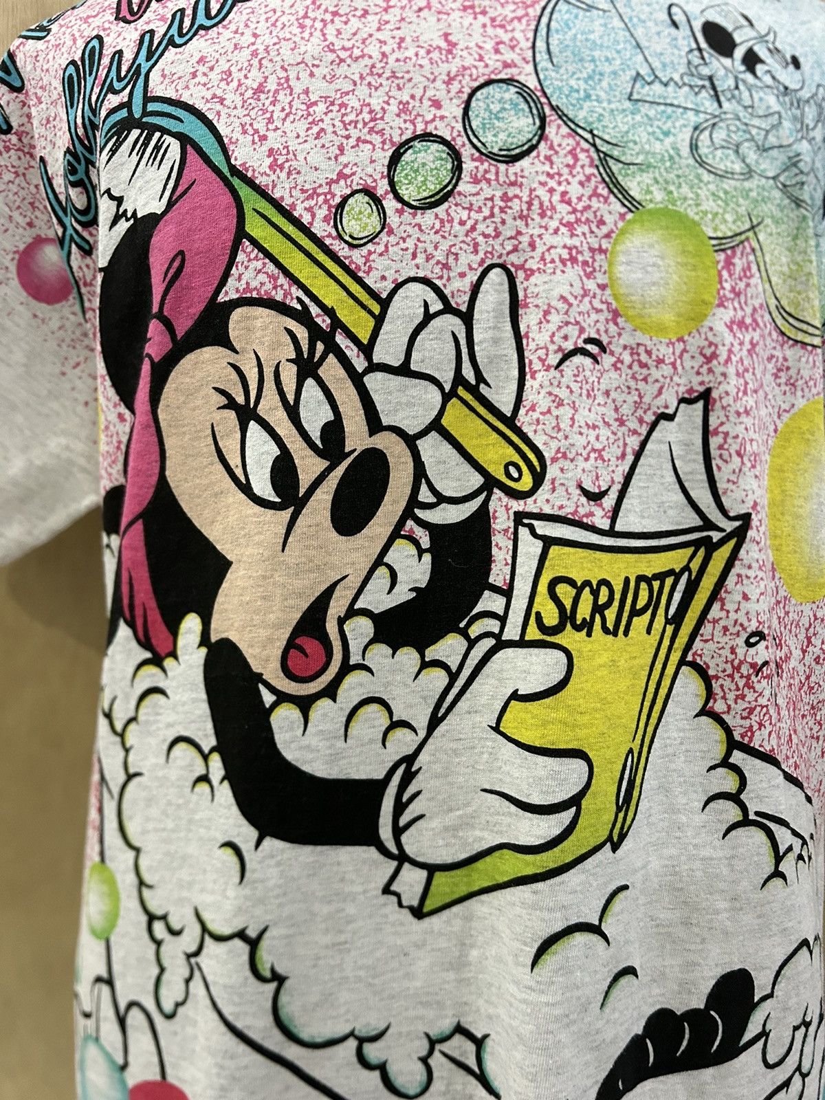 Disney Vintage 1990s Disney Minnie In Hollywood Overprint Tee Size US L / EU 52-54 / 3 - 2 Thumbnail