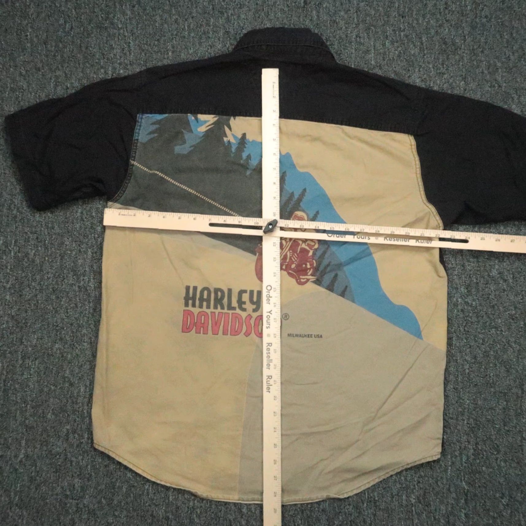 Harley Davidson VINTAGE Harley-Davidson Shirt Mens Medium Short Sleeve Cotton Black Motorcycle 80s Size US M / EU 48-50 / 2 - 7 Thumbnail