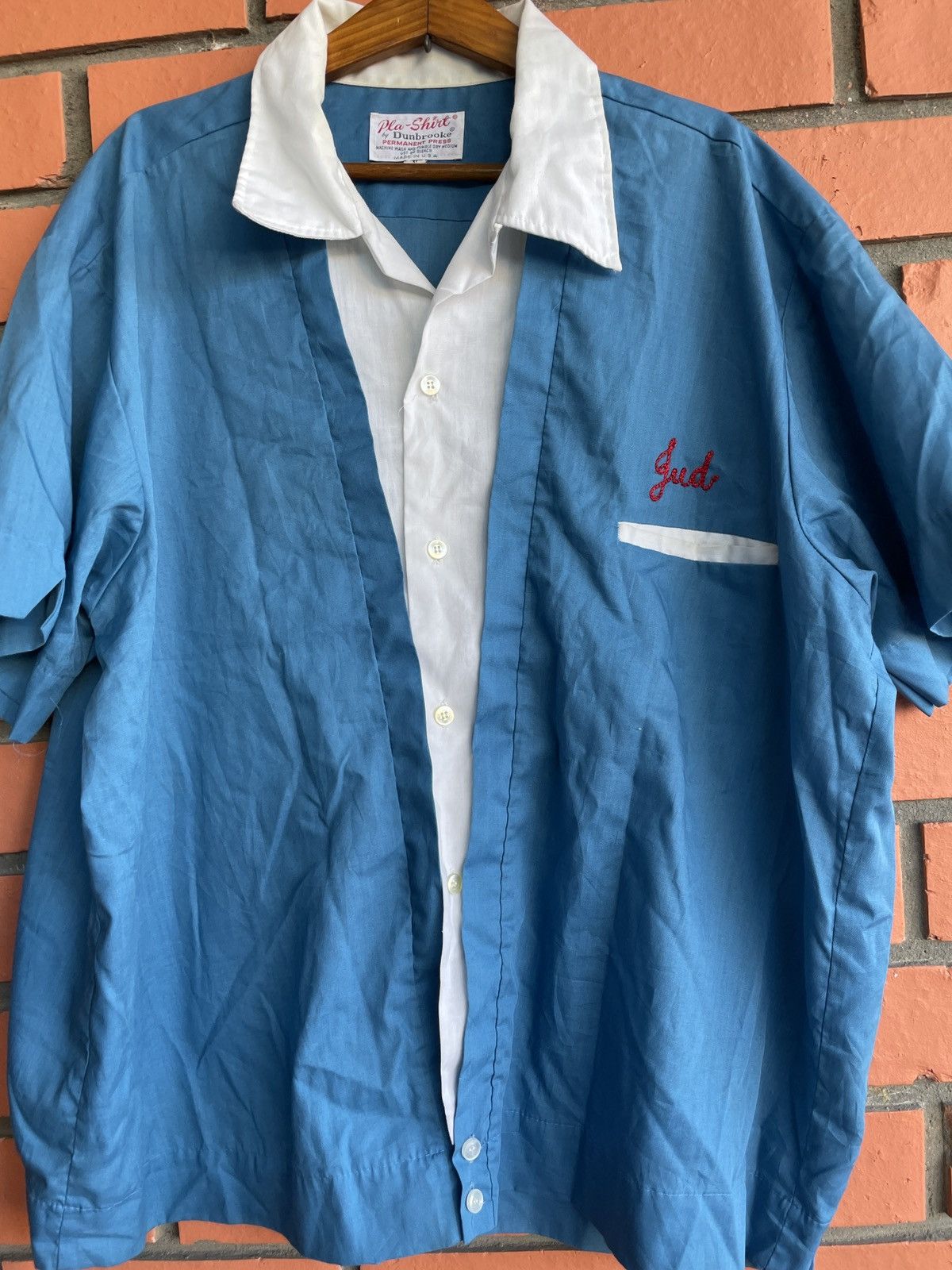 Vintage Vintage 60’s Dunbrooke Bowling shirt embroidery workwear Size US XL / EU 56 / 4 - 3 Thumbnail