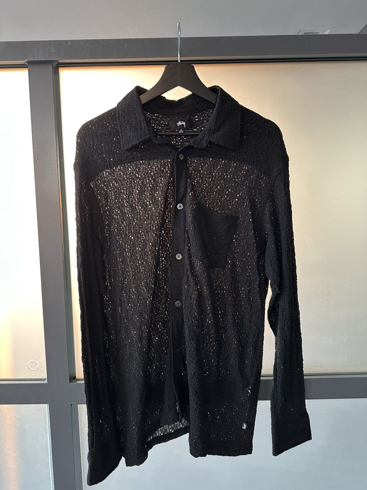 Stussy STUSSY LACE BLACK SHIRT Size US M / EU 48-50 / 2 - 2 Thumbnail