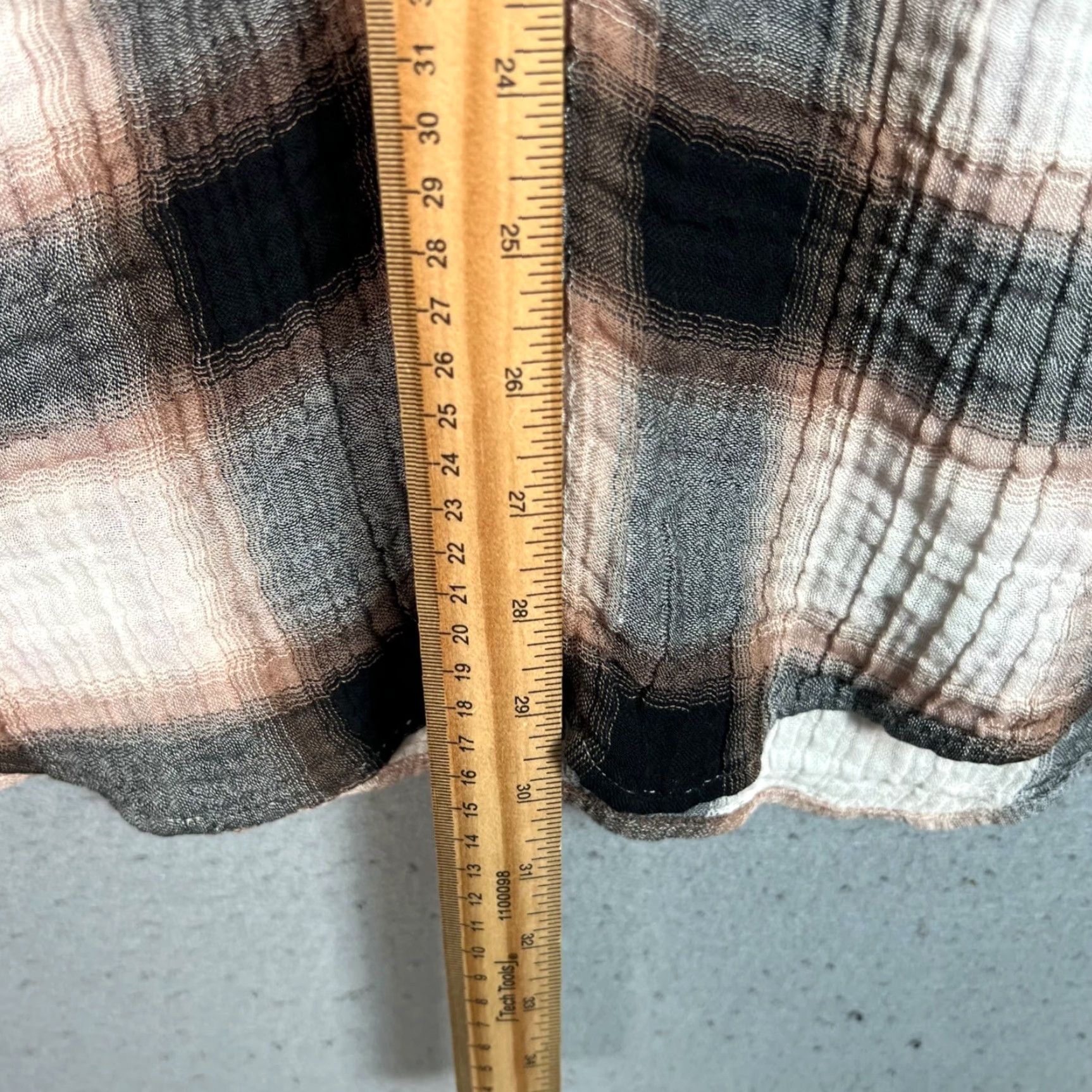 Bella Dahl Bella Dahl Womens Size Large Oversized Plaid Button-Up Shirt Long Sleeve NEW! Size L / US 10 / IT 46 - 7 Thumbnail
