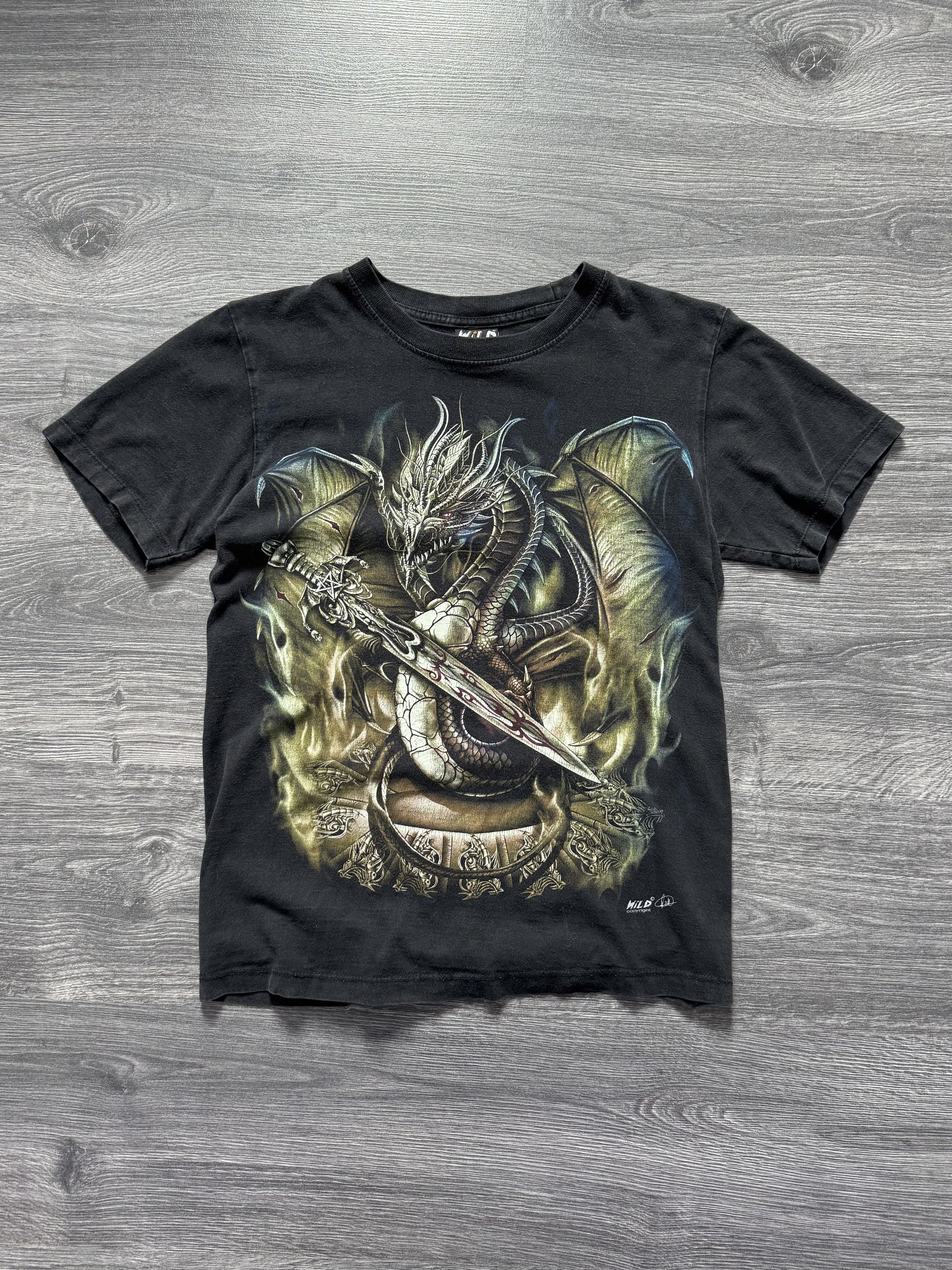 Band Tees Vintage Wild Dragon Tee Skulls Like Liquid Blue Thrashed Size US S / EU 44-46 / 1 - 1 Thumbnail