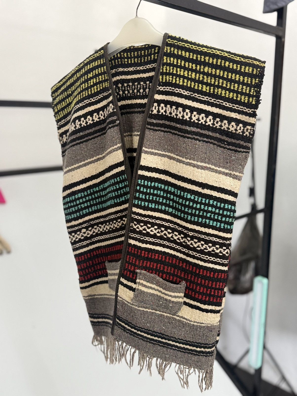 Native 🔥 Vintage Peruvian People Blanket Buttonless Vest One Size Size US S / EU 44-46 / 1 - 1 Thumbnail