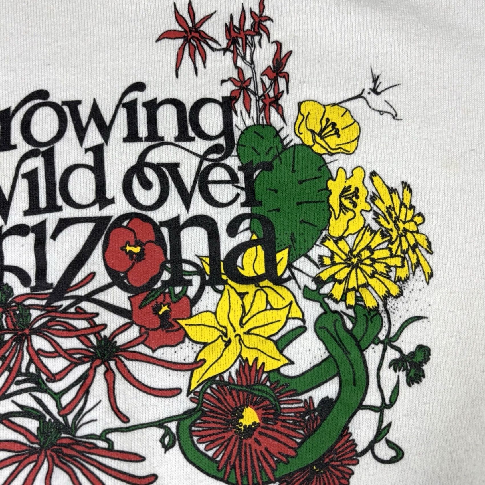 Vintage VINTAGE Arizona Flower Nature Art Pullover Crewneck Sweatshirt XL White 90s Men Heavyweight Cotton Fleece Graphic Print Logo 90s Theme/Pattern Solid Size US XL / EU 56 / 4 - 4 Thumbnail
