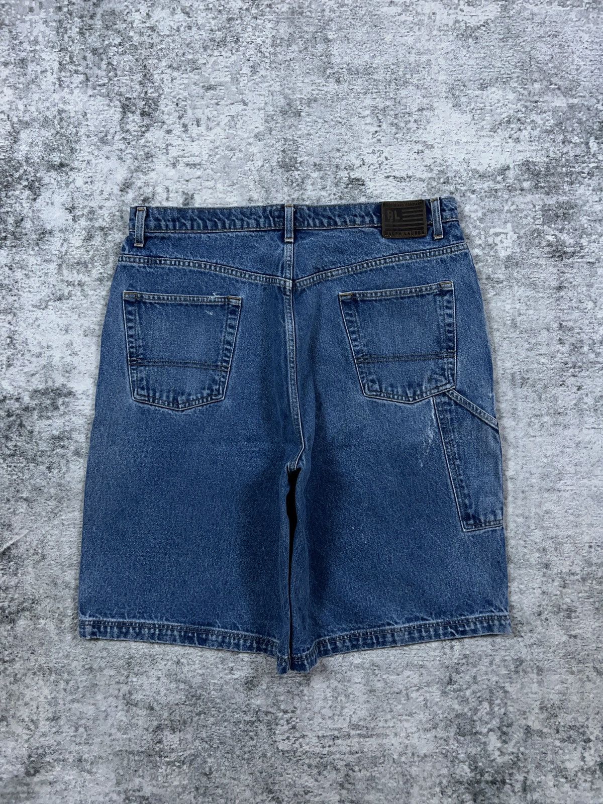 Polo Ralph Lauren × Vintage Vintage Y2K Polo Ralph Lauren Carpenter Denim Shorts Jorts Size US 38 / EU 54 - 1 Thumbnail