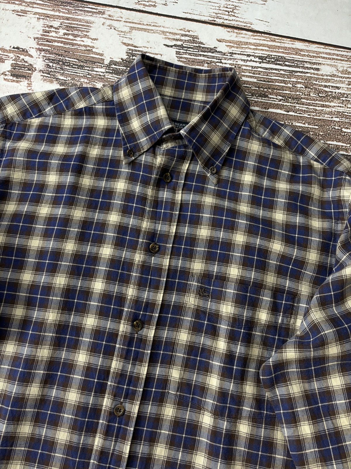Burberry Burberry London Vintage Checkered Button Up Shirt Size US M / EU 48-50 / 2 - 3 Thumbnail