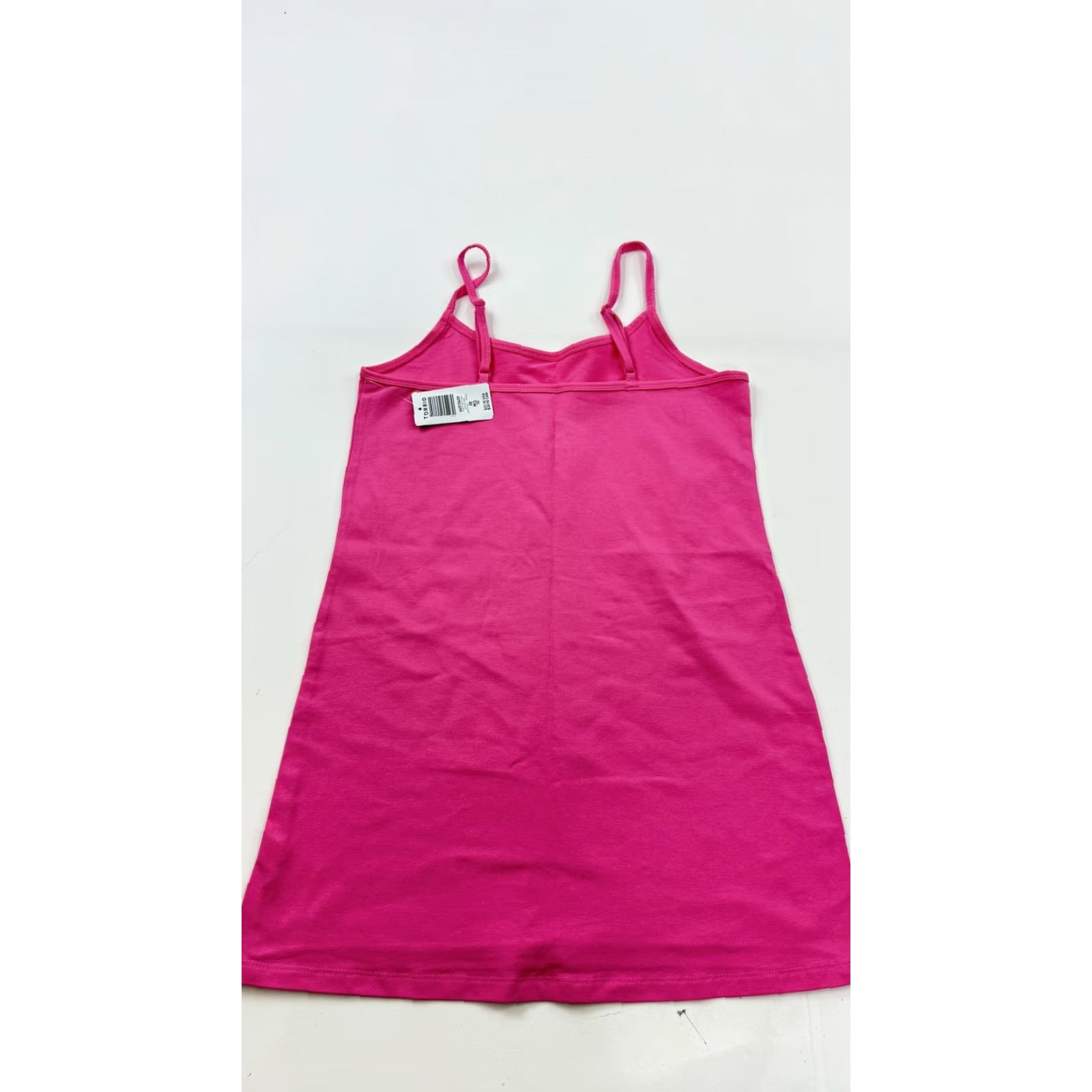 Torrid Torrid Cami Tank Top Womens 0X Pink Cotton Spandex Layering Tank Camisole Shirts Womens Plus Size 0X Pink Spaghetti Strap Size XL / US 12-14 / IT 48-50 - 6 Thumbnail