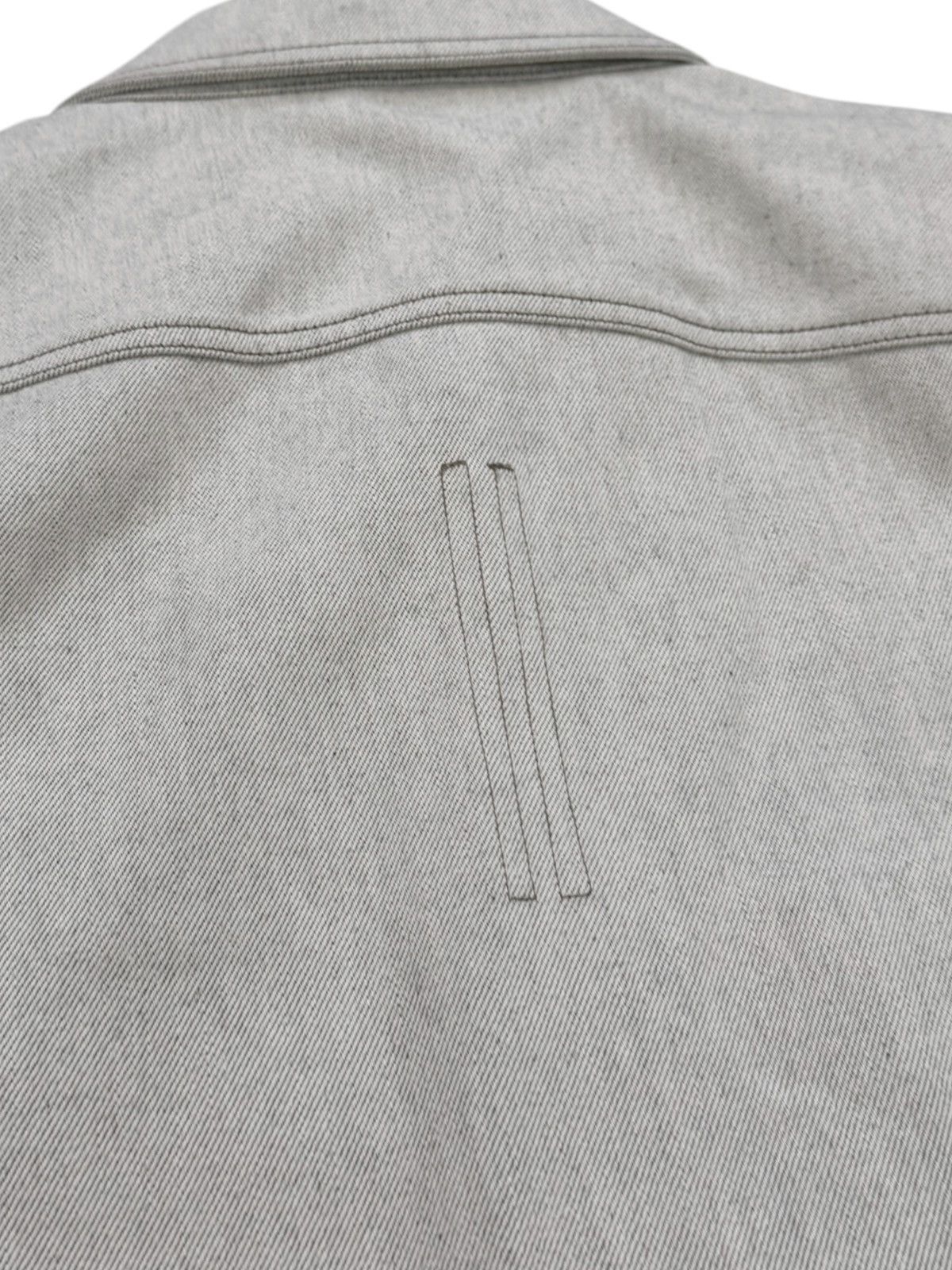 Rick Owens Denim Outershirt Milk Melange Overshirt Size US XL / EU 56 / 4 - 5 Thumbnail