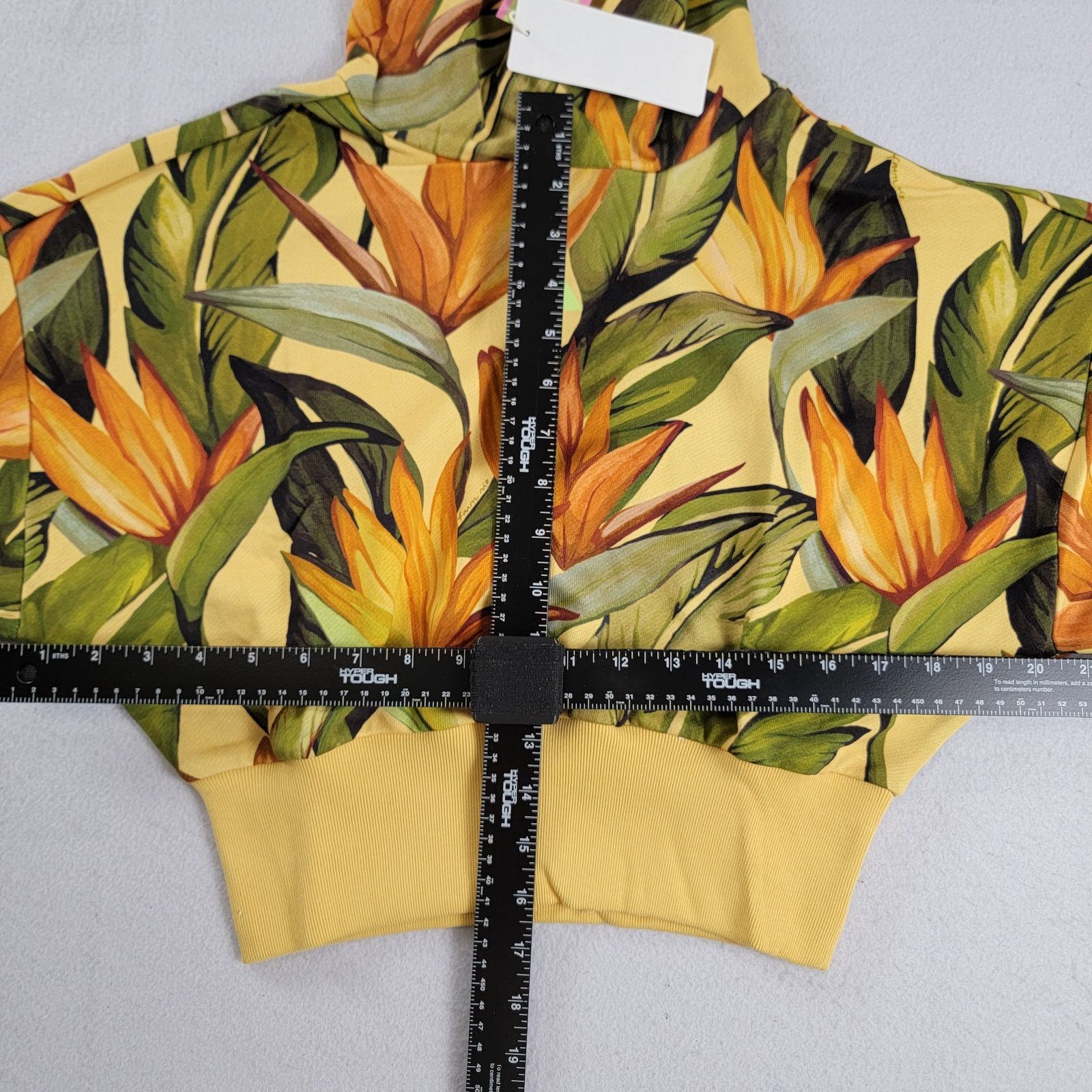 Adidas Adidas x Farm Rio Wmns Crop Top Hoodie Yellow Sz S JD6282 Size S / US 4 / IT 40 - 7 Thumbnail