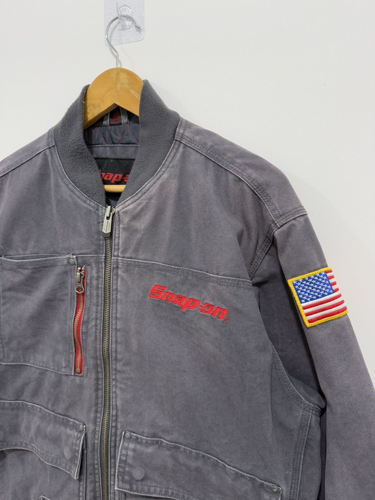 Vintage Natural Faded Snap On Detroid Jacket Size US M / EU 48-50 / 2 - 6 Thumbnail