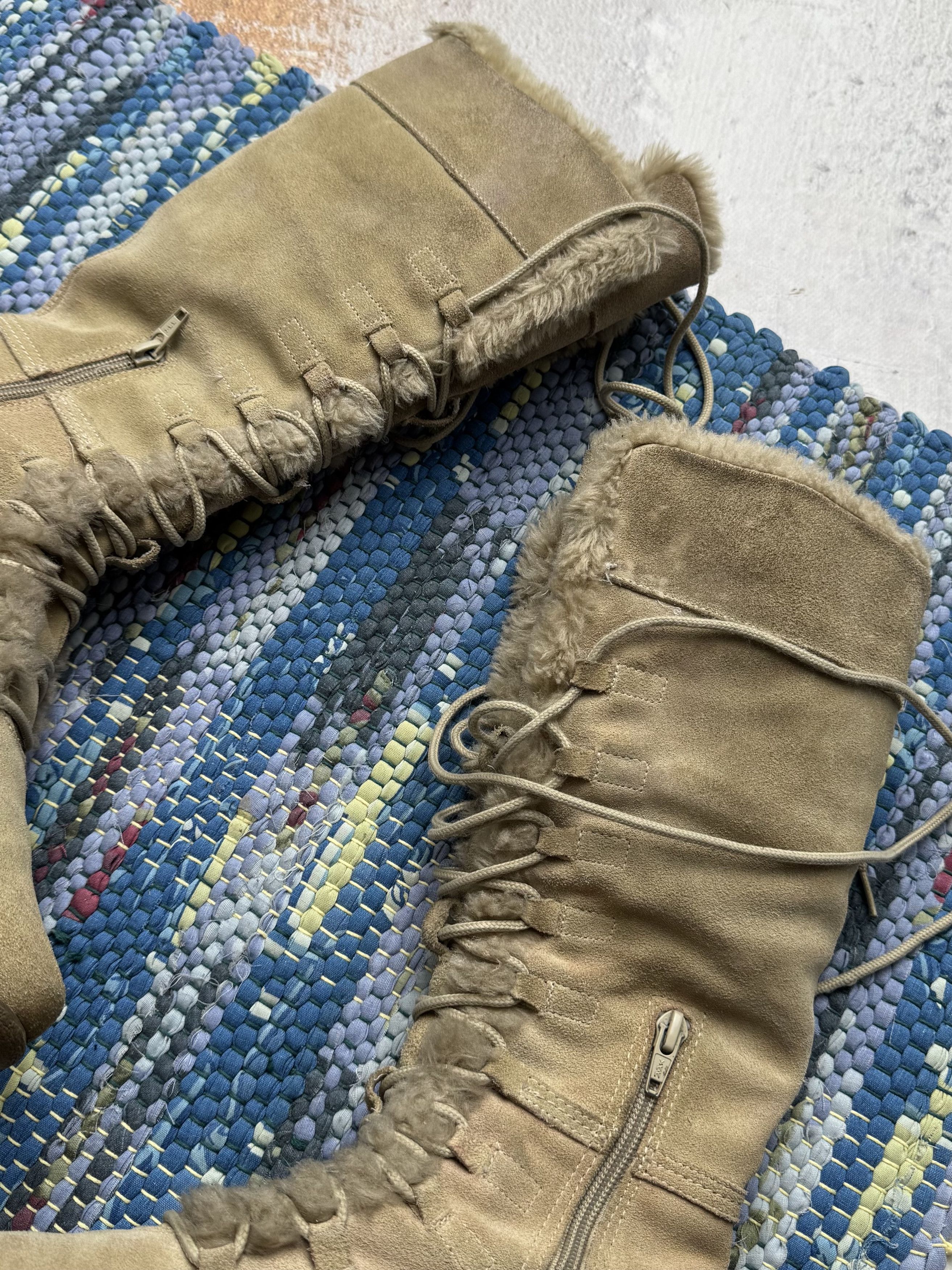 Vintage Vintage Suede Boots With Bondage A8(V1)D15 Size US 6 / IT 36 - 7 Thumbnail