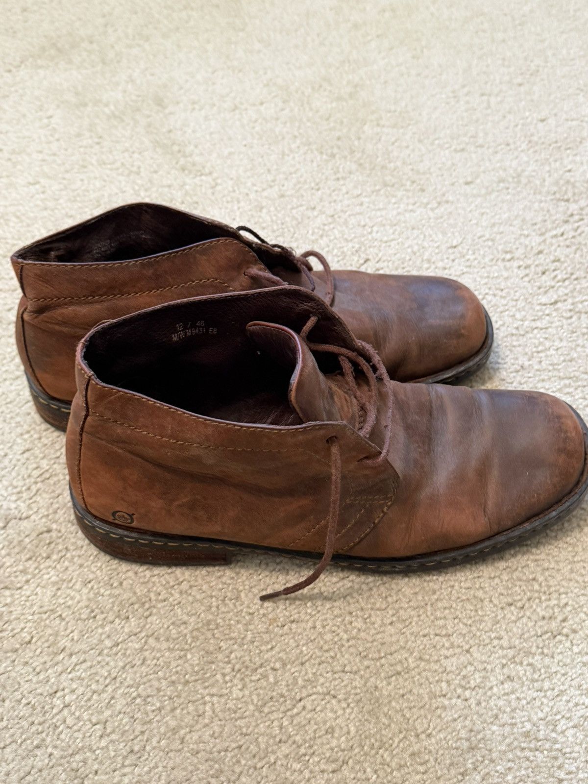 Born Born Mens Brown Leather Harrison M9431 Chukka Ankle Boots Size US 12 / EU 45 - 6 Thumbnail